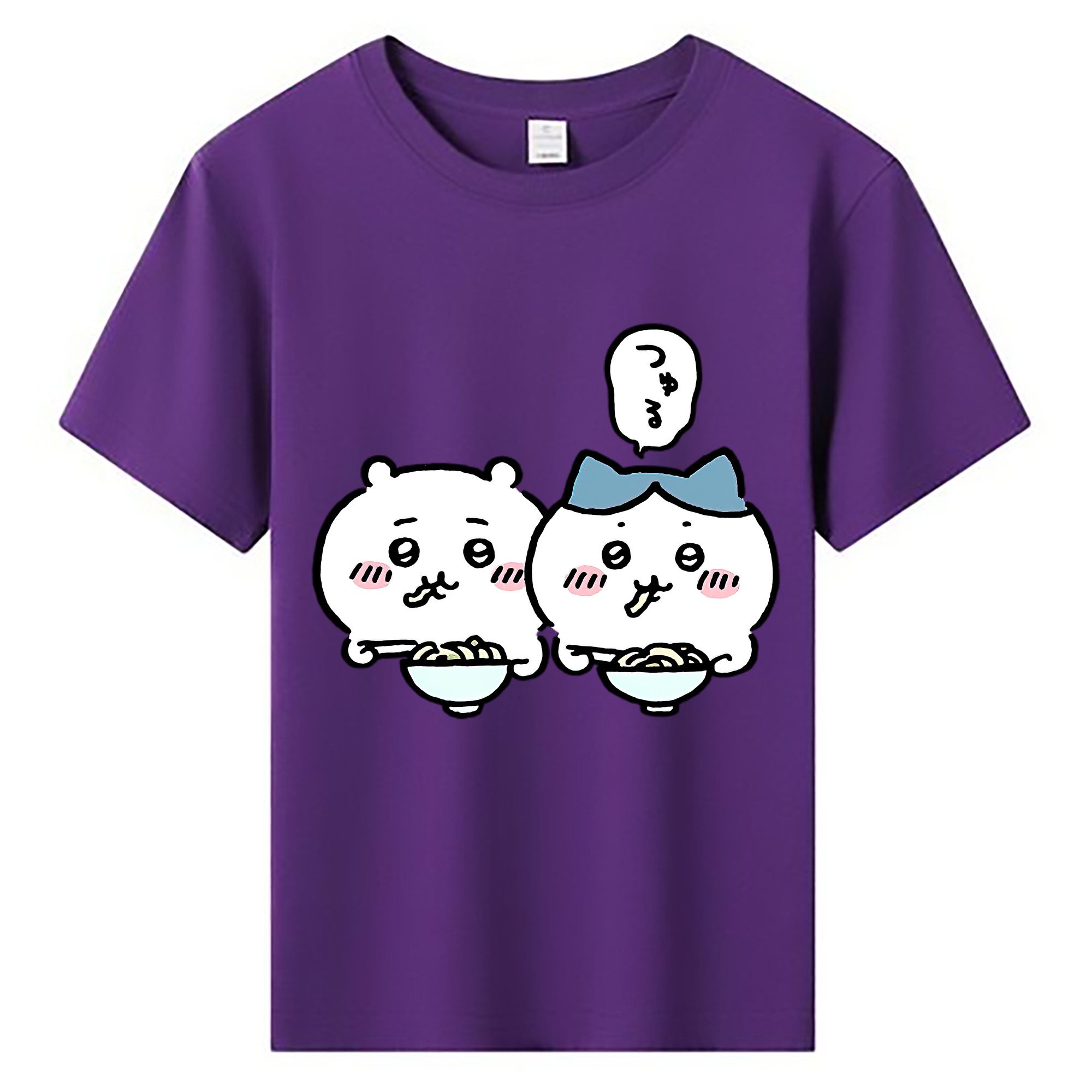 （画像用） ちいかわ ハチワレ Chii-kawa hachiware 綿100％キッズTシャツ（フロントプリント）