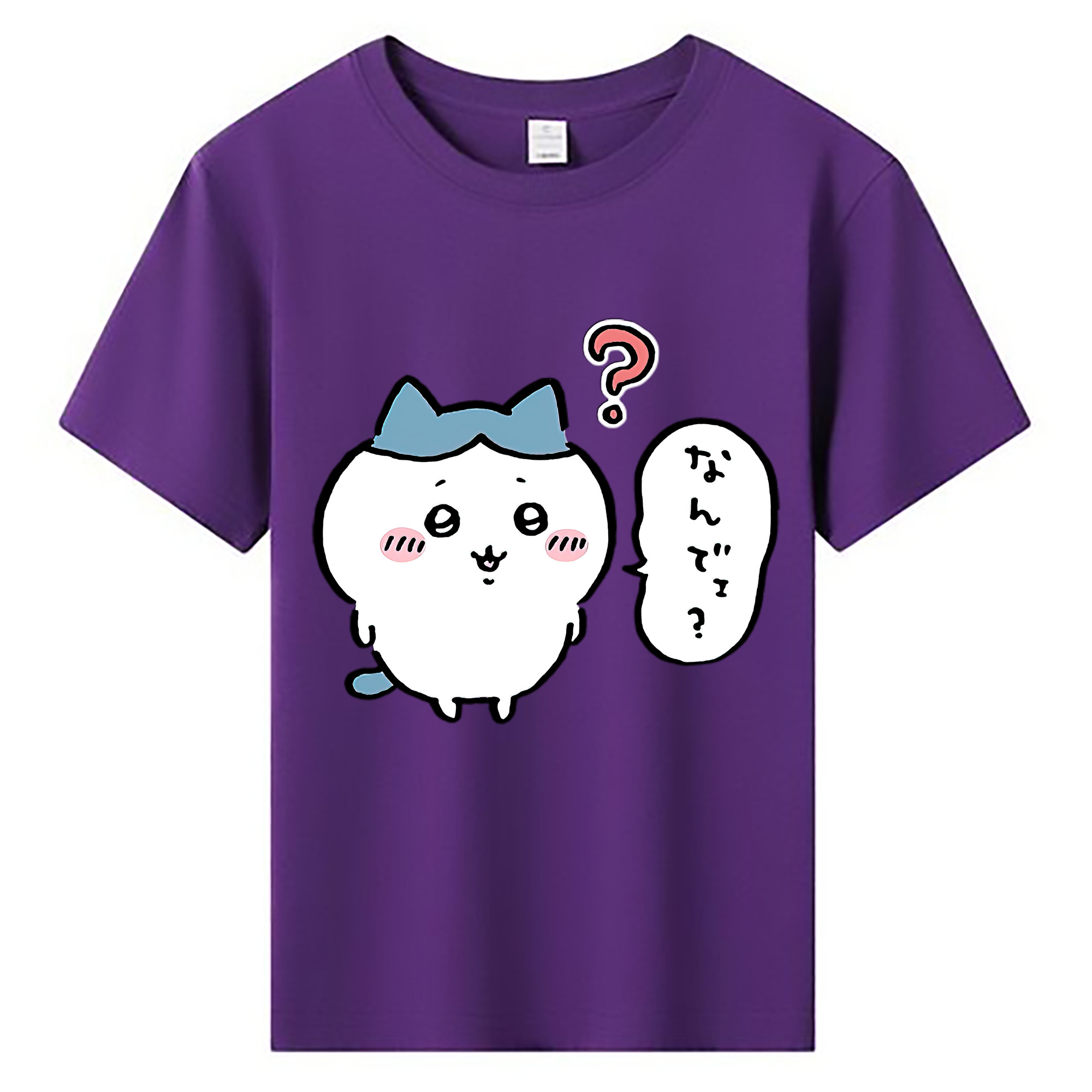 （画像用） ちいかわ ハチワレ Chii-kawa hachiware 綿100％キッズTシャツ（フロントプリント）