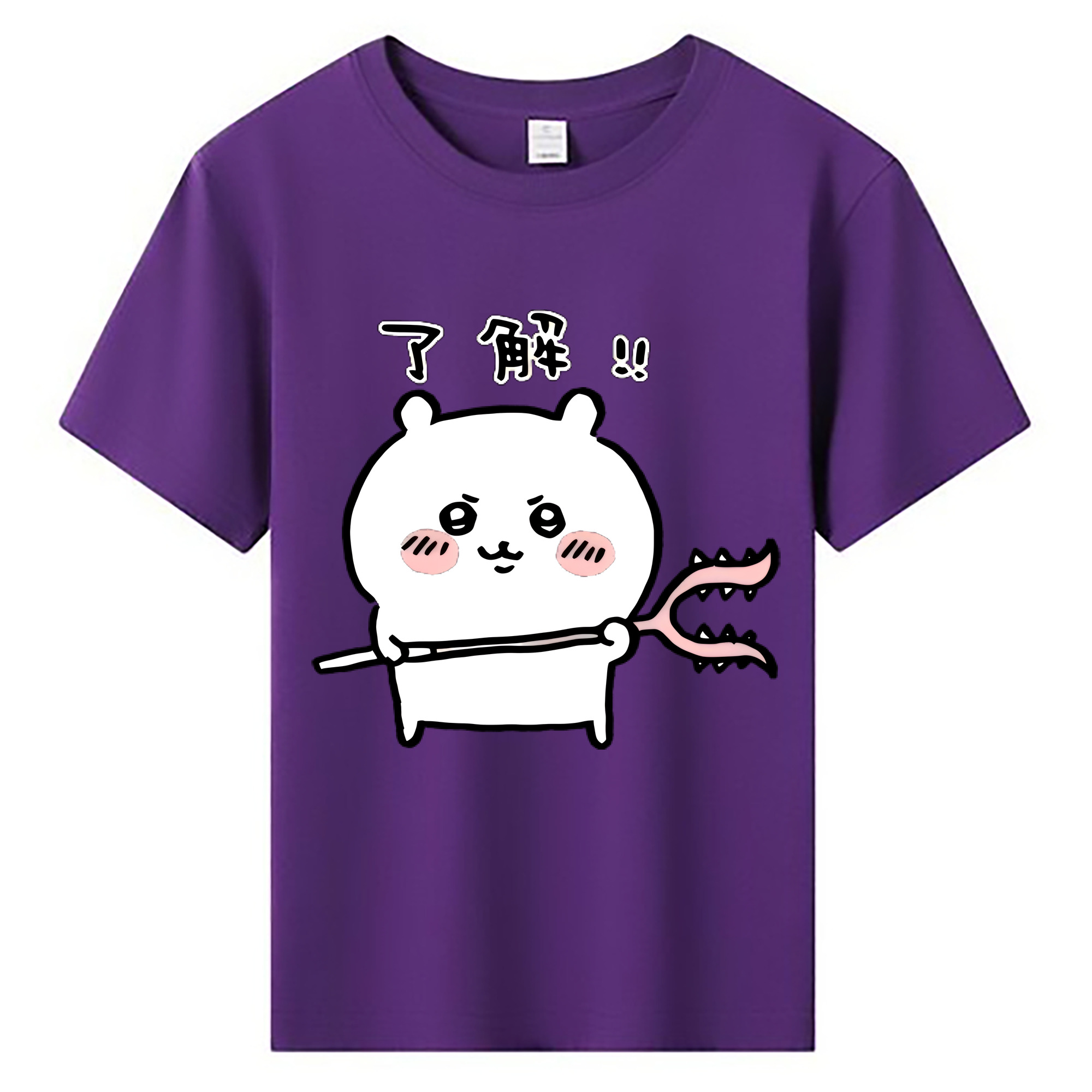（画像用） ちいかわ ちいかわ Chii-kawa chiikawa 綿100％キッズTシャツ（フロントプリント）