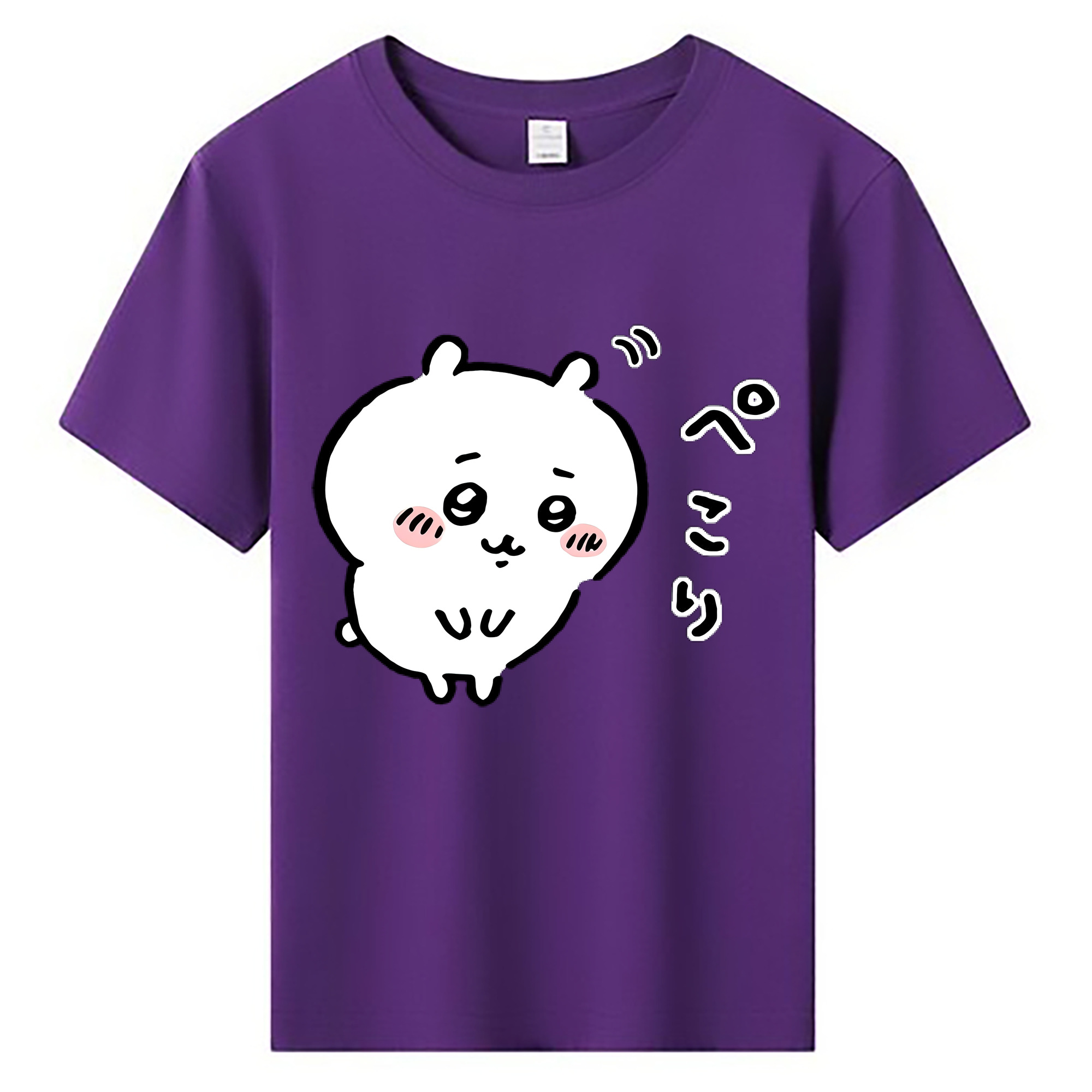 （画像用） ちいかわ ちいかわ Chii-kawa chiikawa 綿100％キッズTシャツ（フロントプリント）