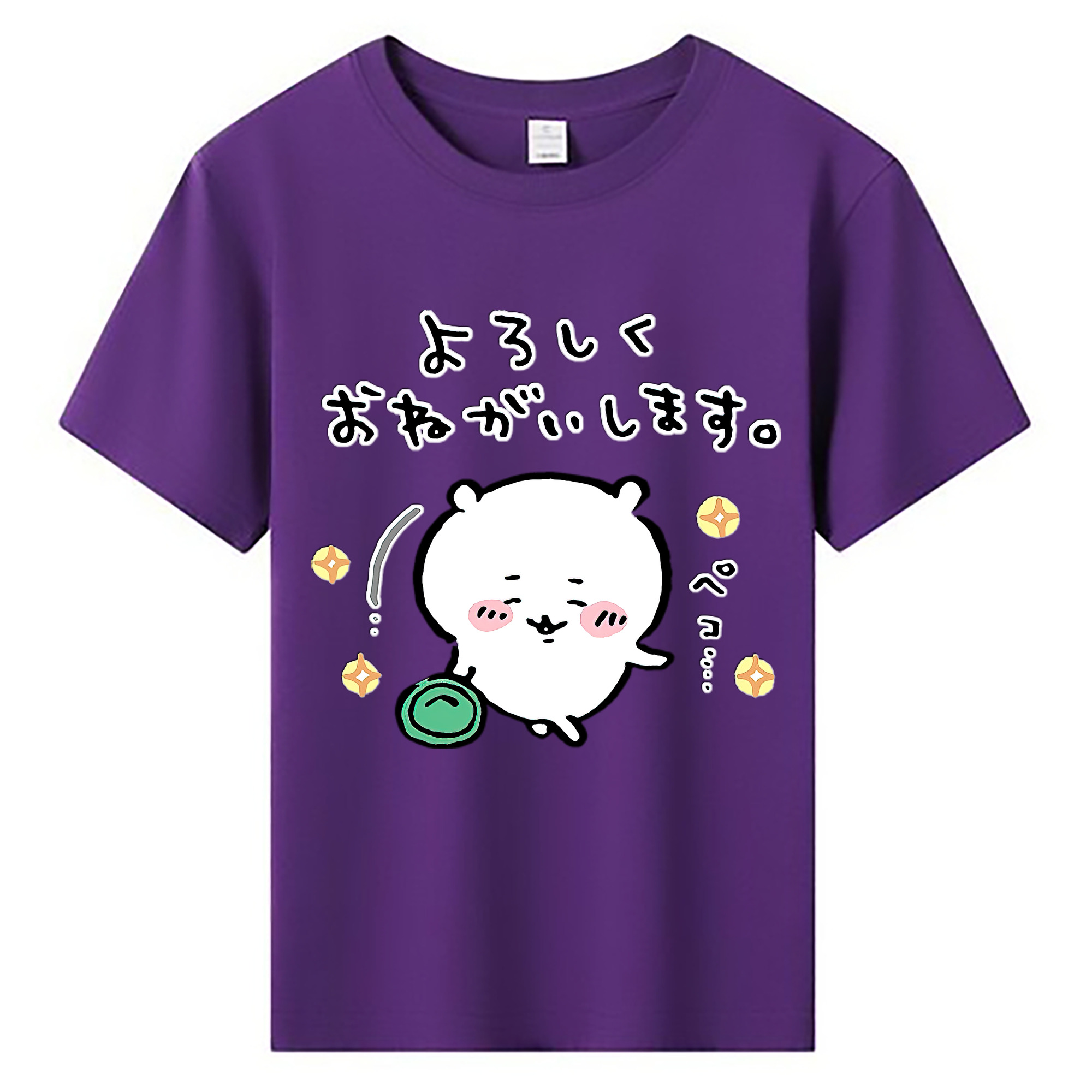 （画像用） ちいかわ ちいかわ Chii-kawa chiikawa 綿100％キッズTシャツ（フロントプリント）
