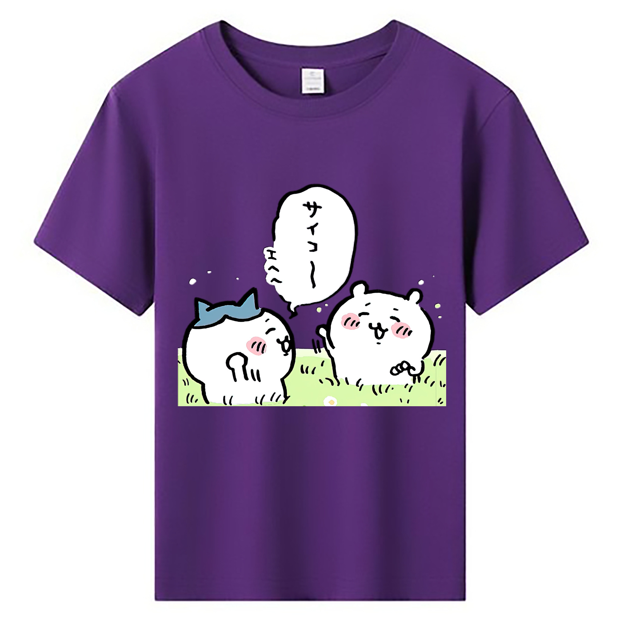 （画像用） ちいかわ ちいかわ Chii-kawa chiikawa 綿100％キッズTシャツ（フロントプリント）
