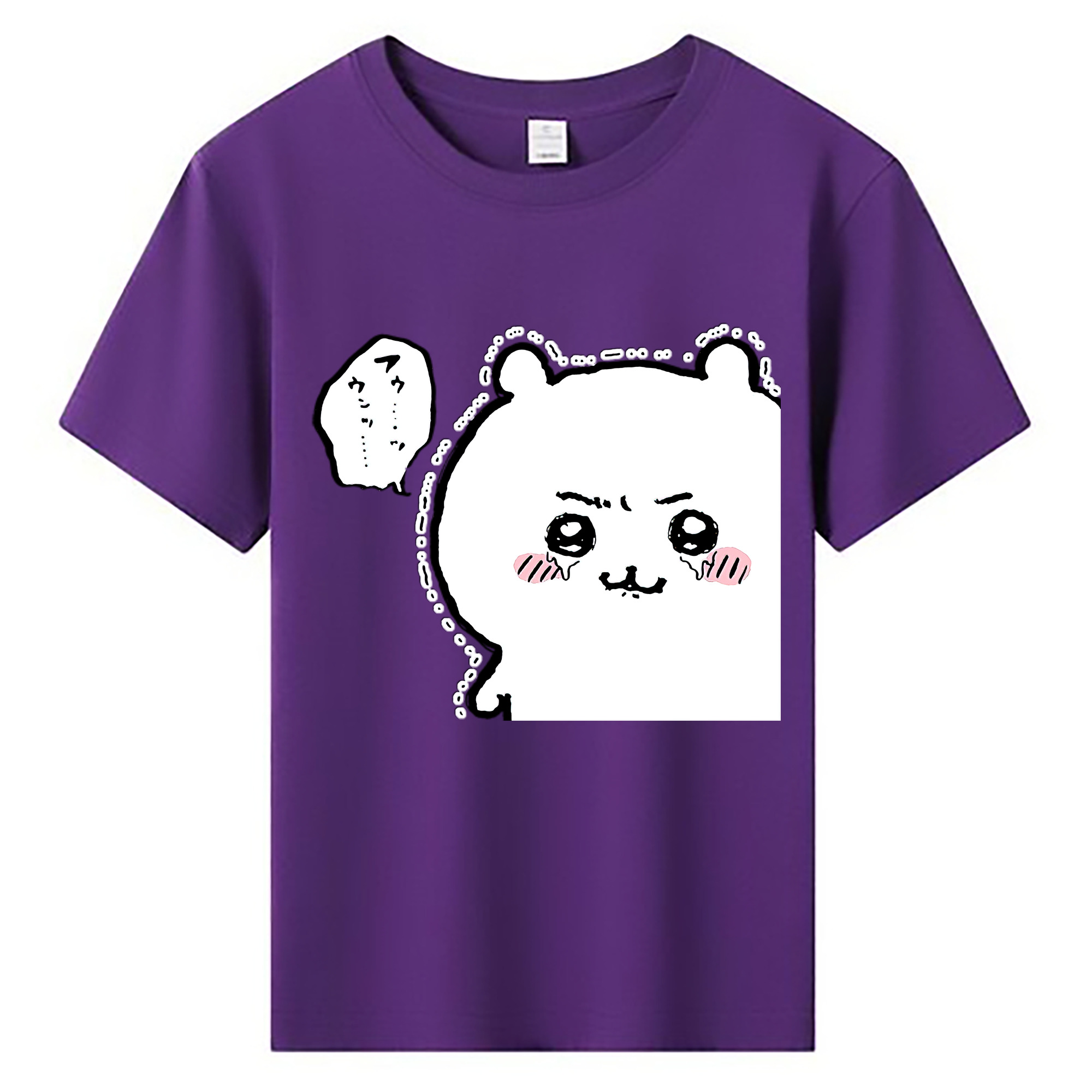 （画像用） ちいかわ ちいかわ Chii-kawa chiikawa 綿100％キッズTシャツ（フロントプリント）
