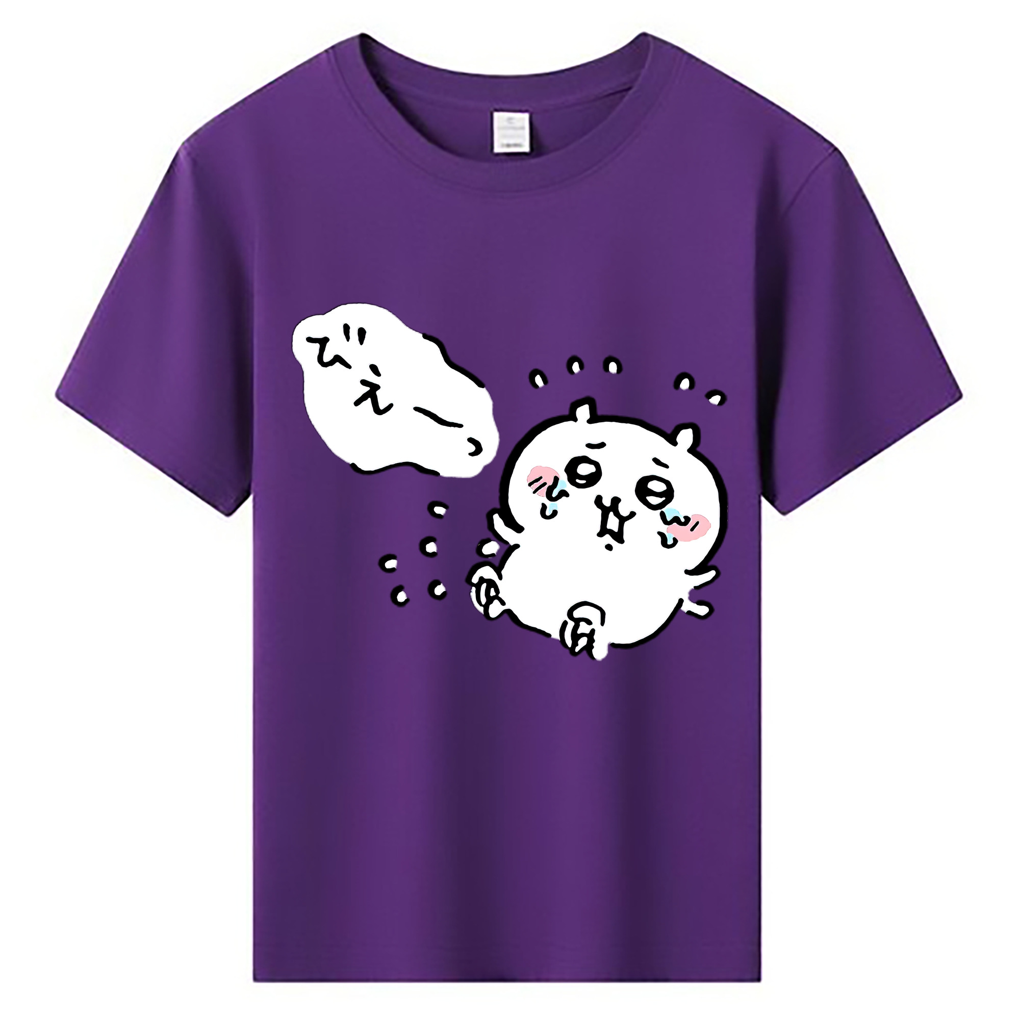 （画像用） ちいかわ ちいかわ Chii-kawa chiikawa 綿100％キッズTシャツ（フロントプリント）