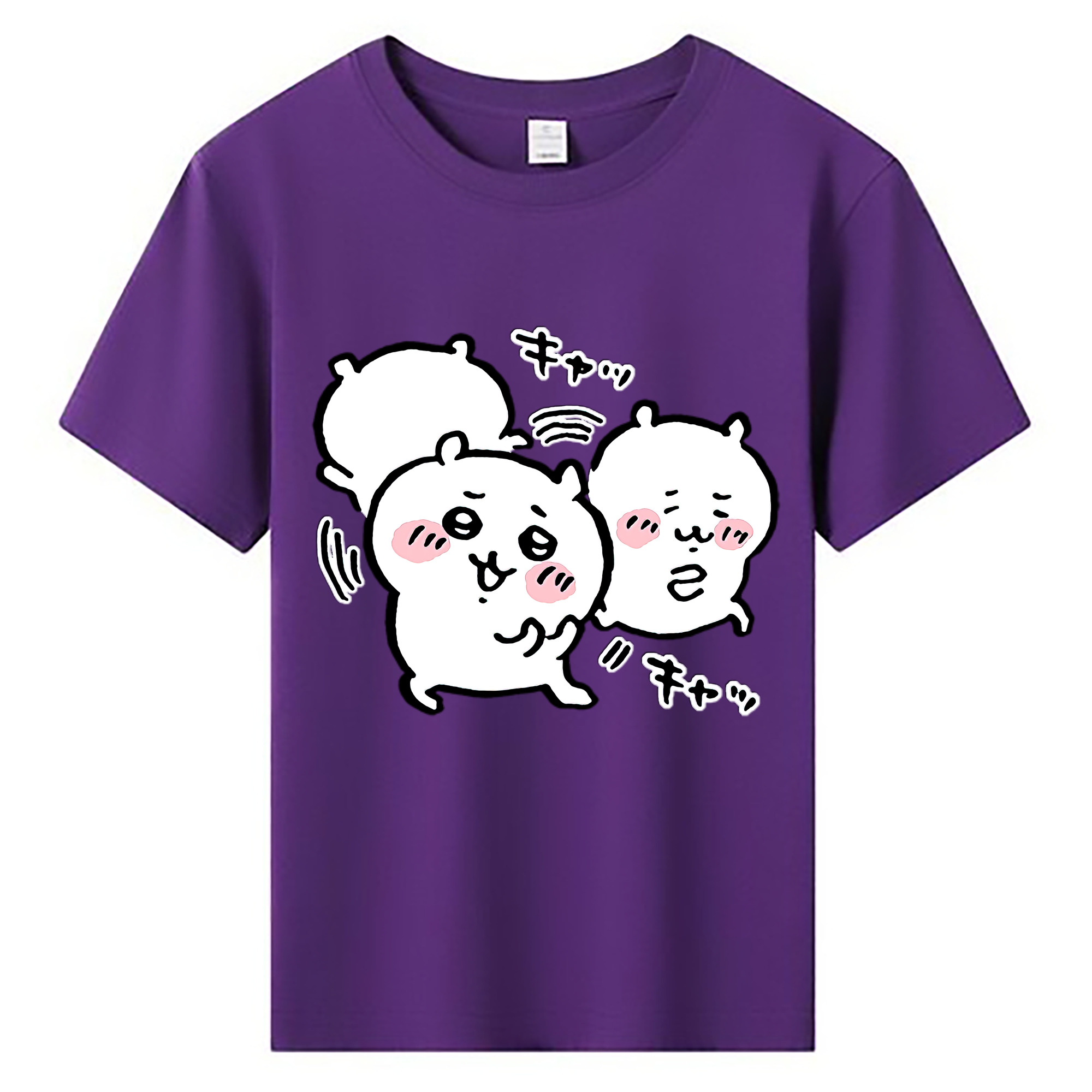 （画像用） ちいかわ ちいかわ Chii-kawa chiikawa 綿100％キッズTシャツ（フロントプリント）