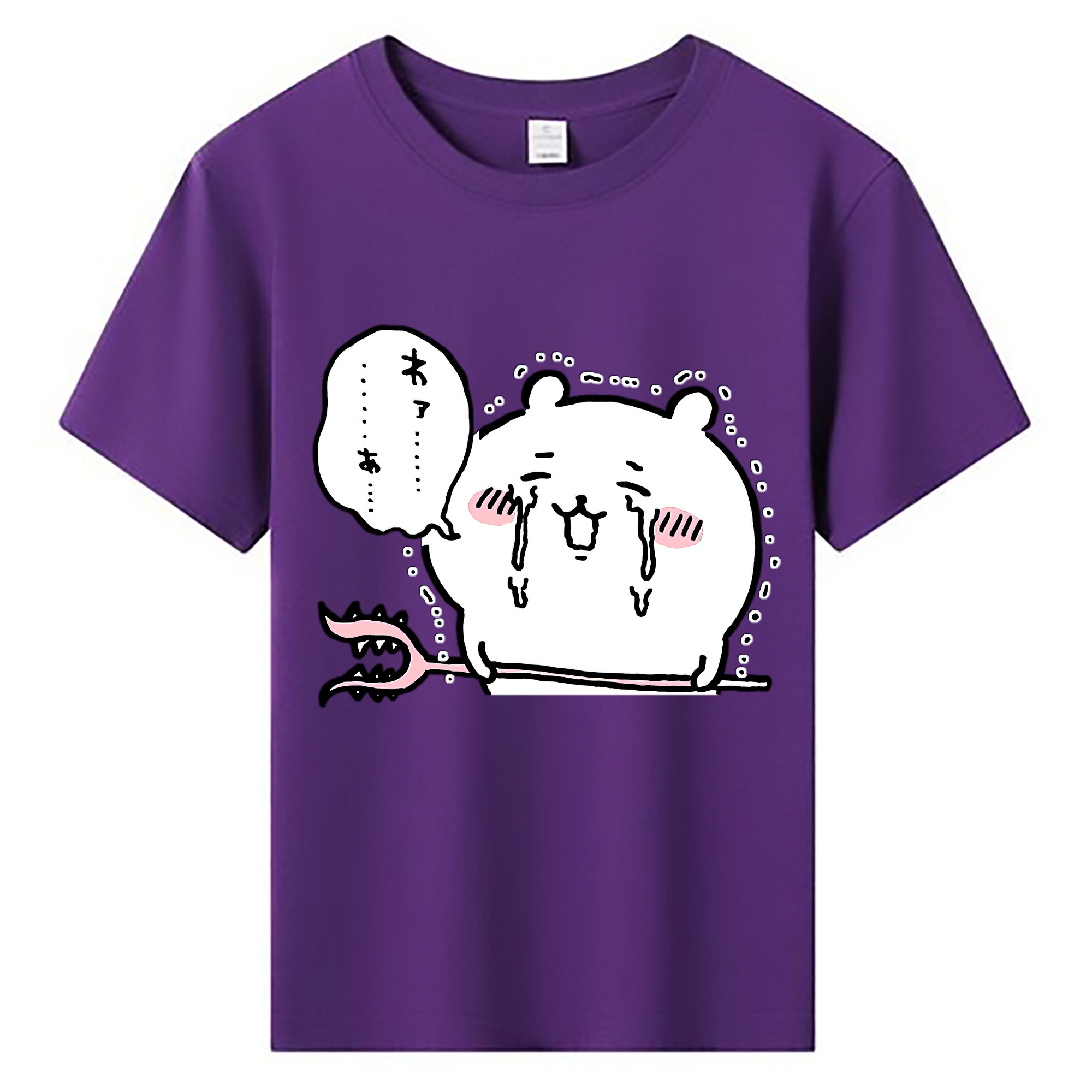 （画像用） ちいかわ ちいかわ Chii-kawa chiikawa 綿100％キッズTシャツ（フロントプリント）
