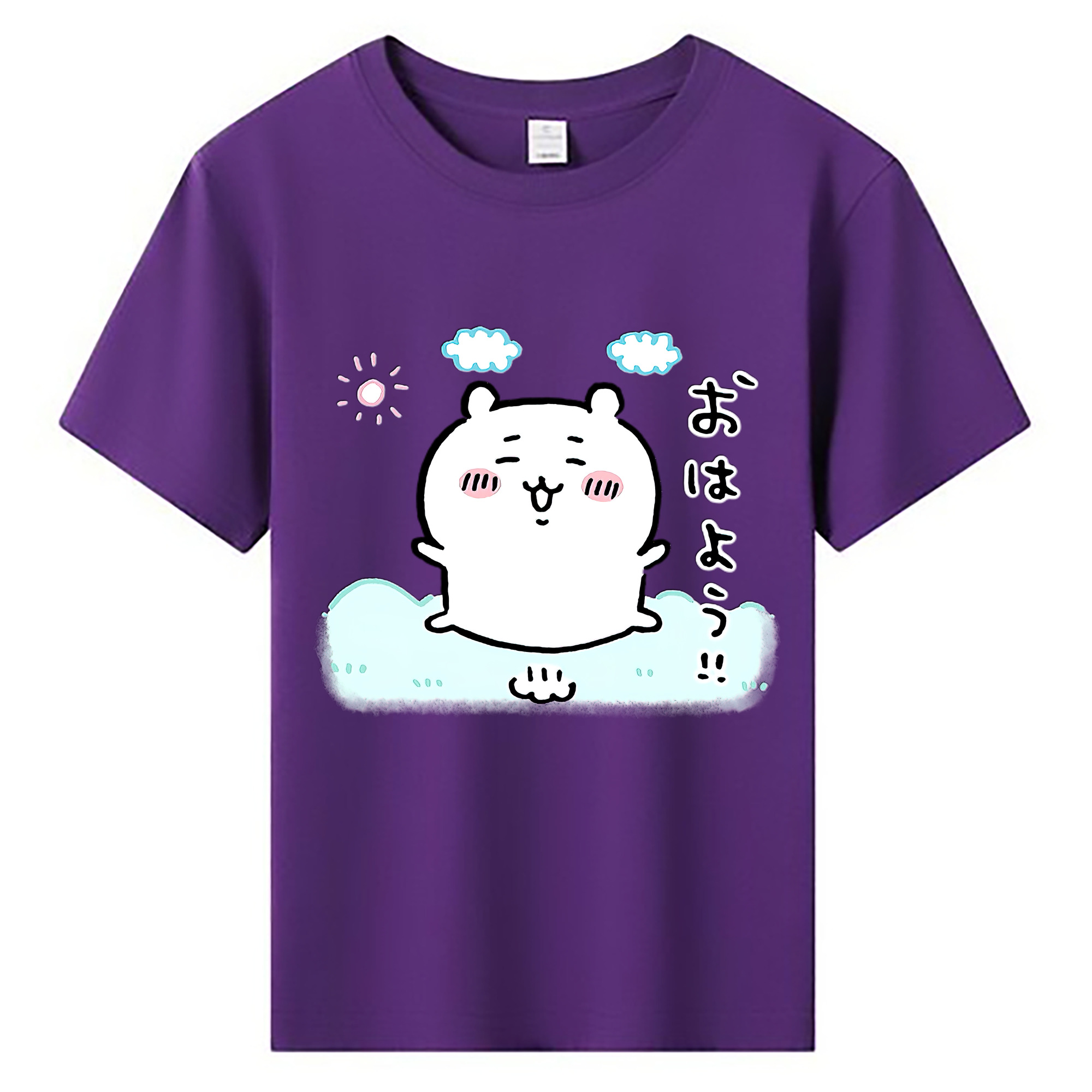 （画像用） ちいかわ ちいかわ Chii-kawa chiikawa 綿100％キッズTシャツ（フロントプリント）