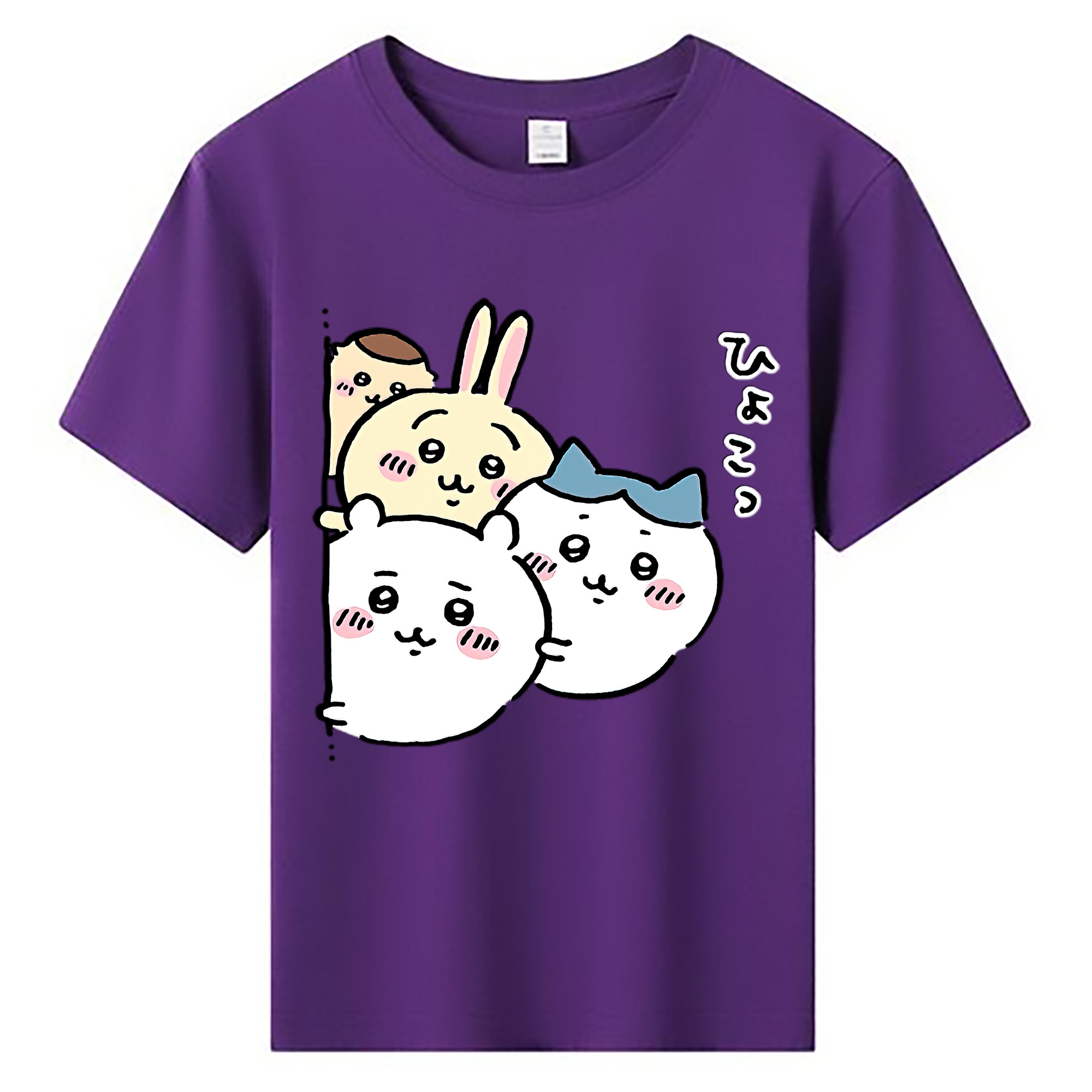 （画像用） ちいかわ ちいかわ Chii-kawa chiikawa 綿100％キッズTシャツ（フロントプリント）