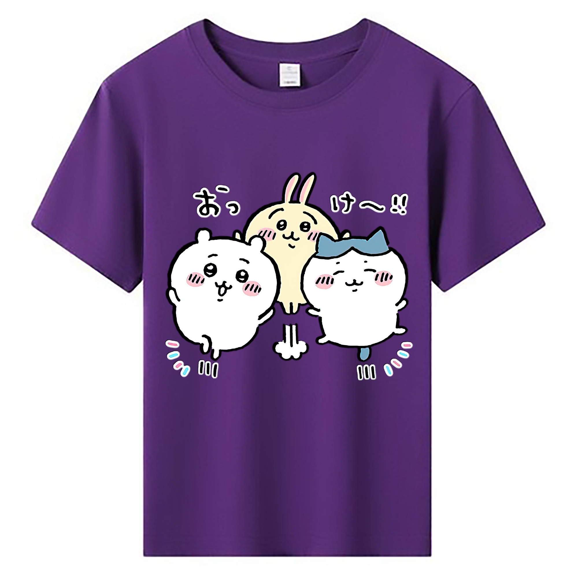 （画像用） ちいかわ ちいかわ Chii-kawa chiikawa 綿100％キッズTシャツ（フロントプリント）