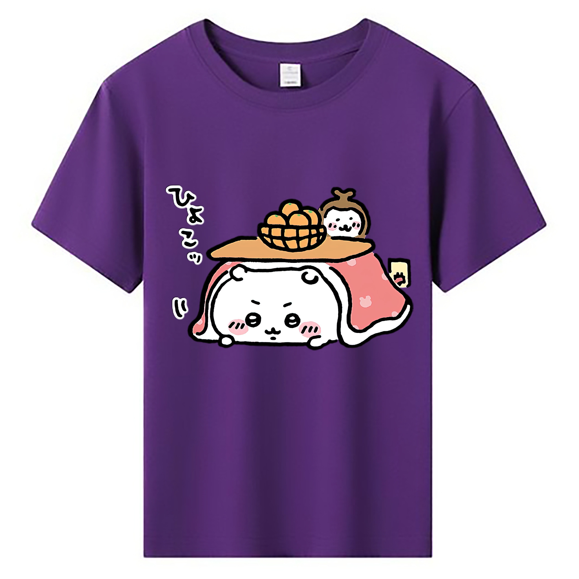 （画像用） ちいかわ ちいかわ Chii-kawa chiikawa 綿100％キッズTシャツ（フロントプリント）