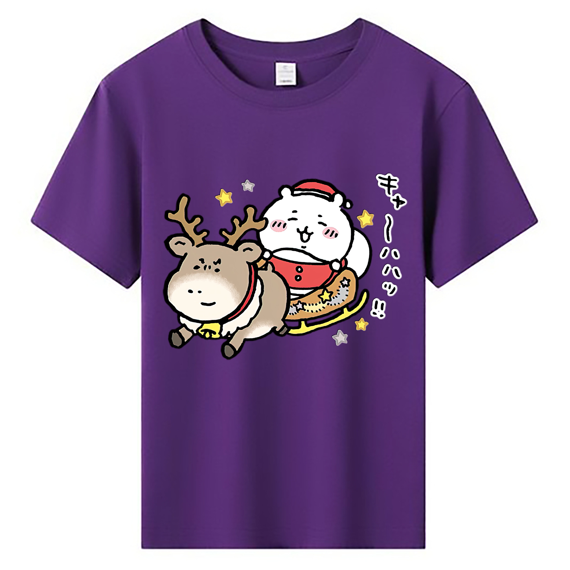 （画像用） ちいかわ ちいかわ Chii-kawa chiikawa 綿100％キッズTシャツ（フロントプリント）