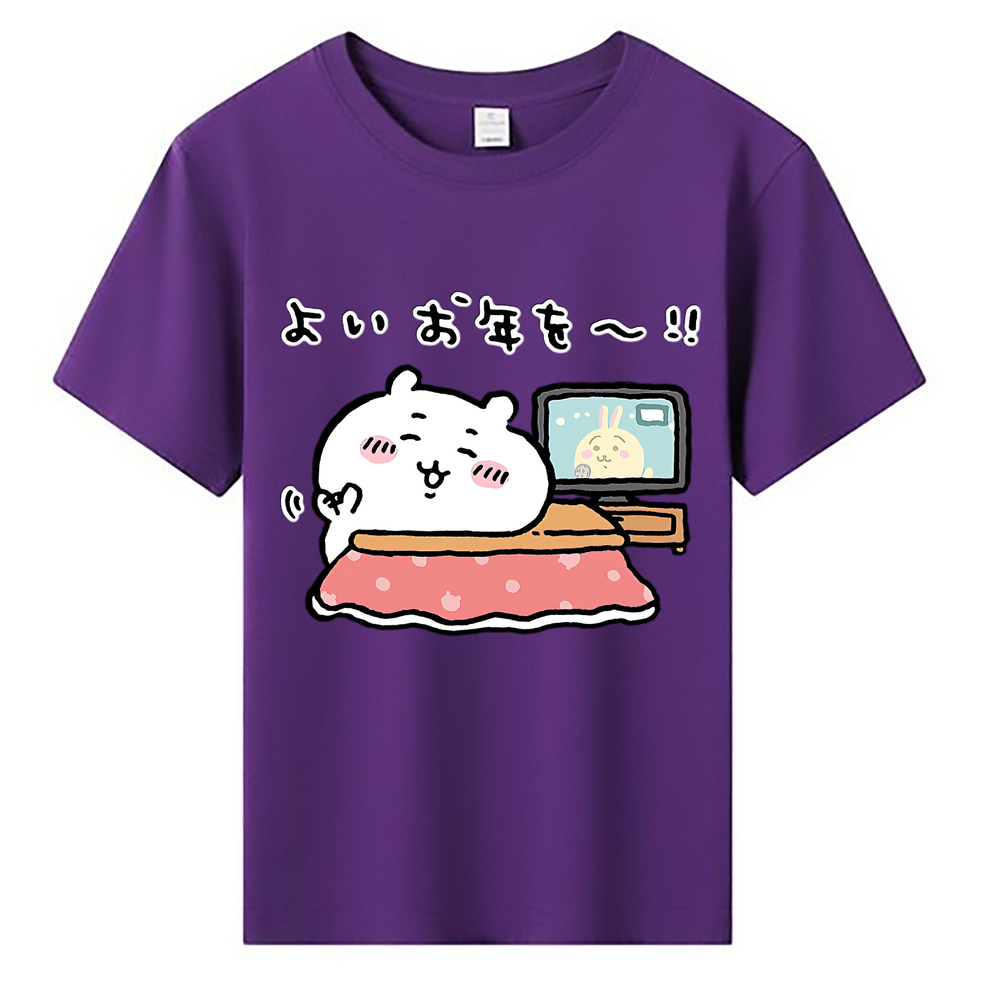 （画像用） ちいかわ ちいかわ Chii-kawa chiikawa 綿100％キッズTシャツ（フロントプリント）