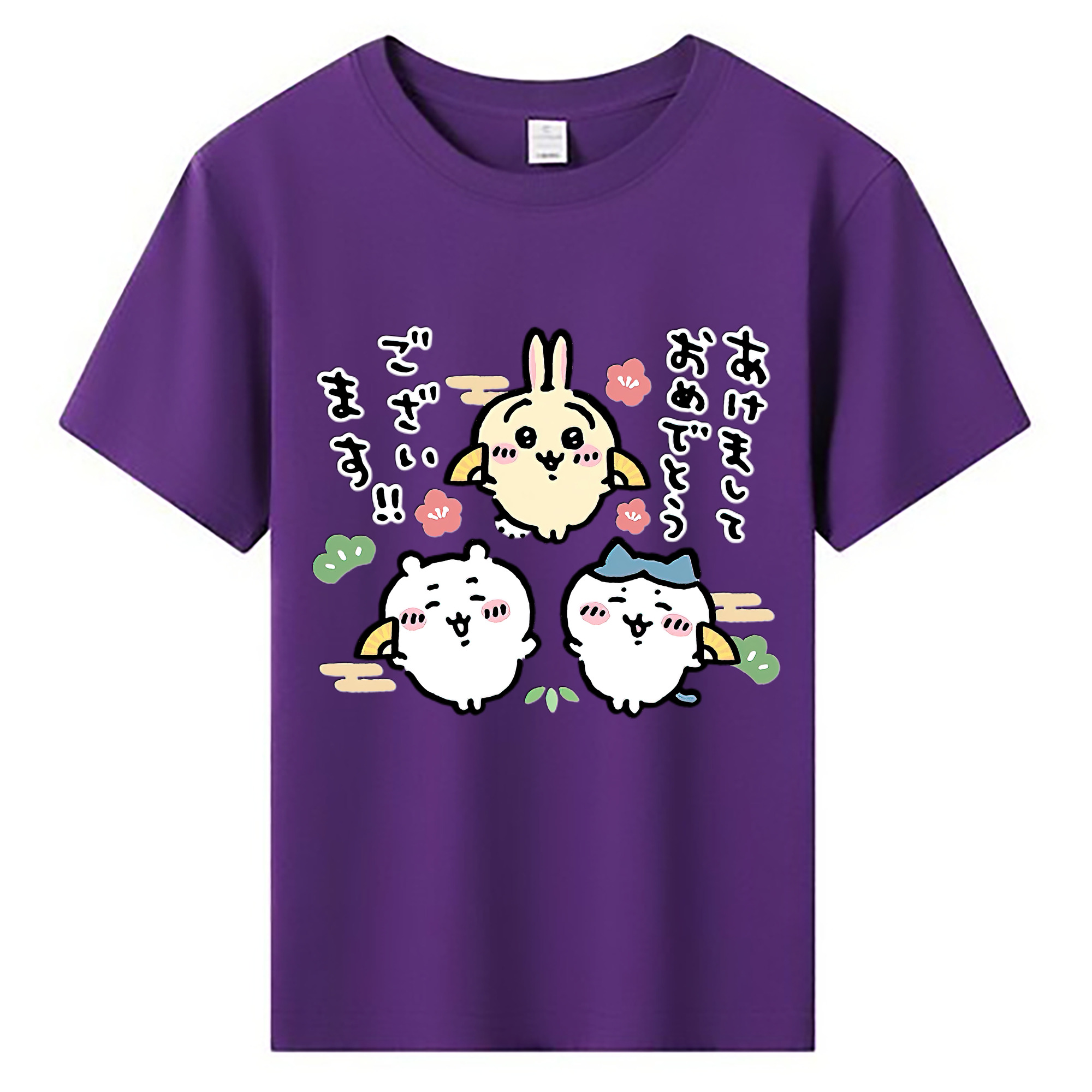（画像用） ちいかわ ちいかわ Chii-kawa chiikawa 綿100％キッズTシャツ（フロントプリント）