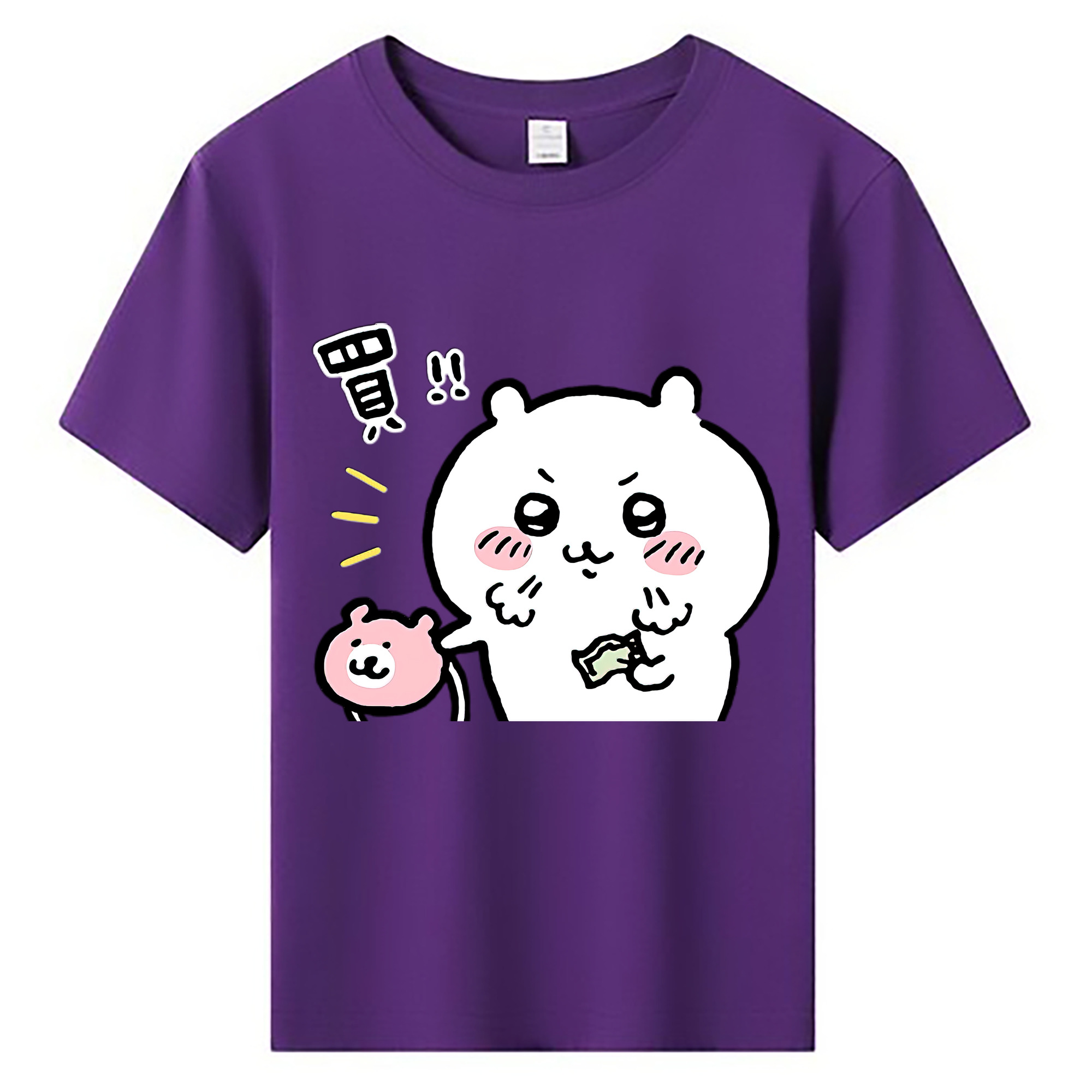 （画像用） ちいかわ ちいかわ Chii-kawa chiikawa 綿100％キッズTシャツ（フロントプリント）
