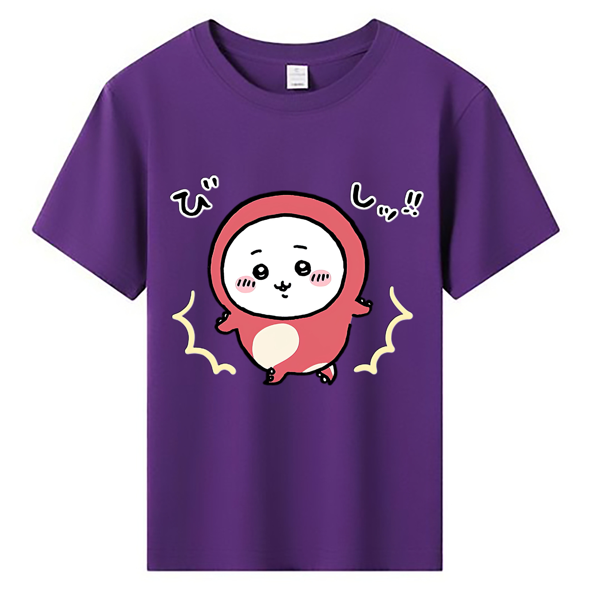 （画像用） ちいかわ ちいかわ Chii-kawa chiikawa 綿100％キッズTシャツ（フロントプリント）