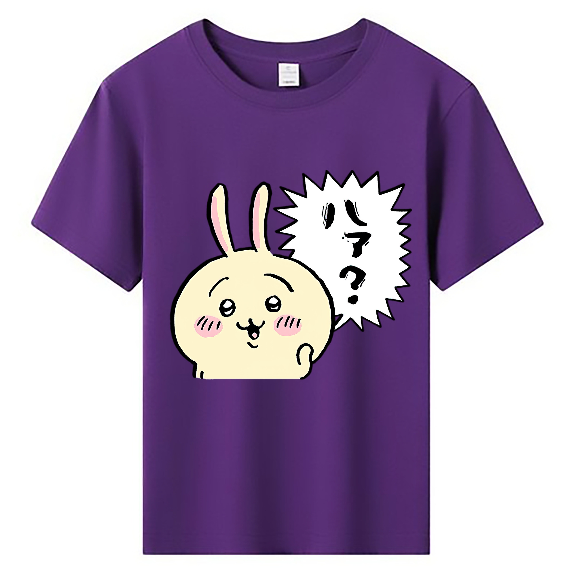 （画像用） ちいかわ うさぎ Chii-kawa usagi 綿100％キッズTシャツ（フロントプリント）