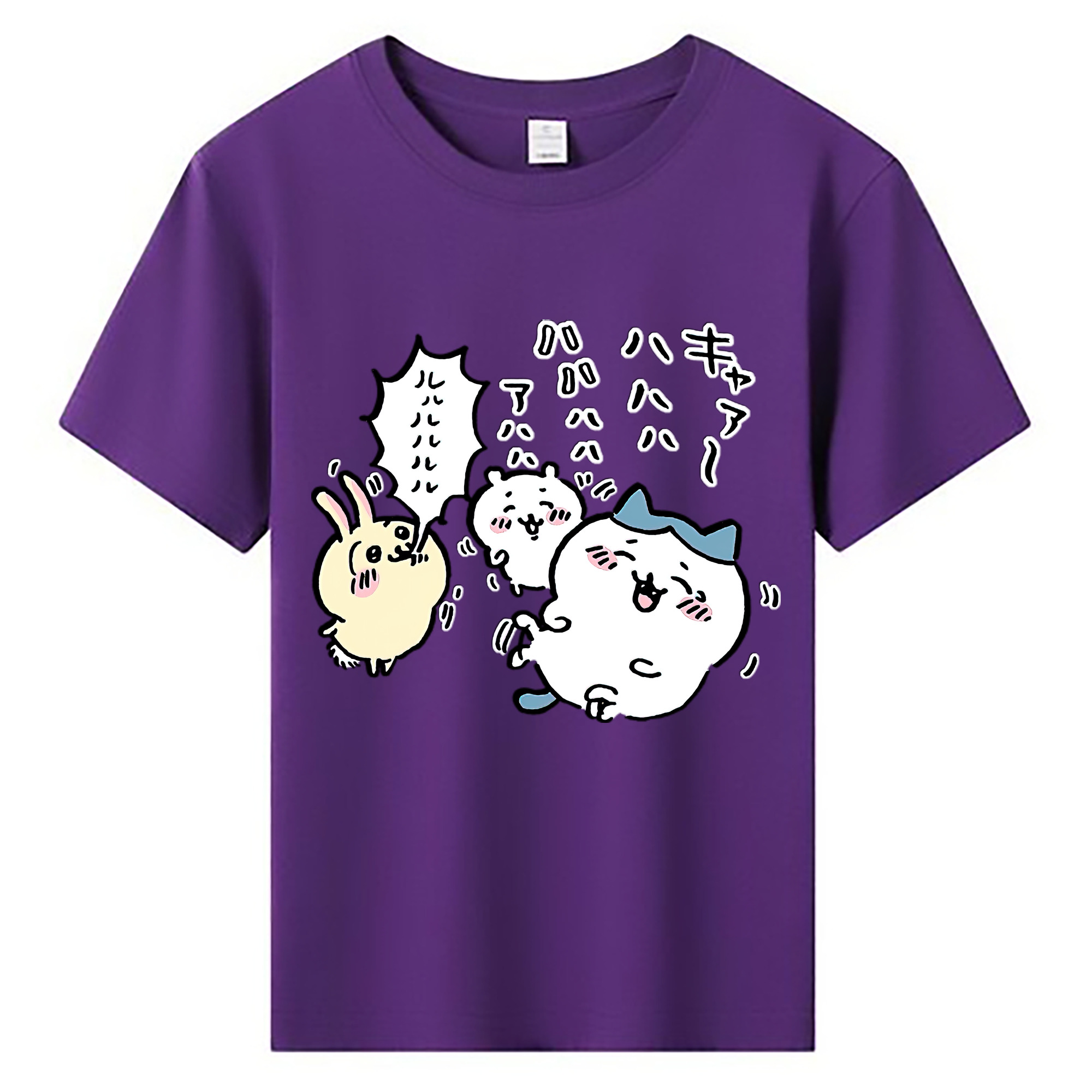 （画像用） ちいかわ うさぎ Chii-kawa usagi 綿100％キッズTシャツ（フロントプリント）