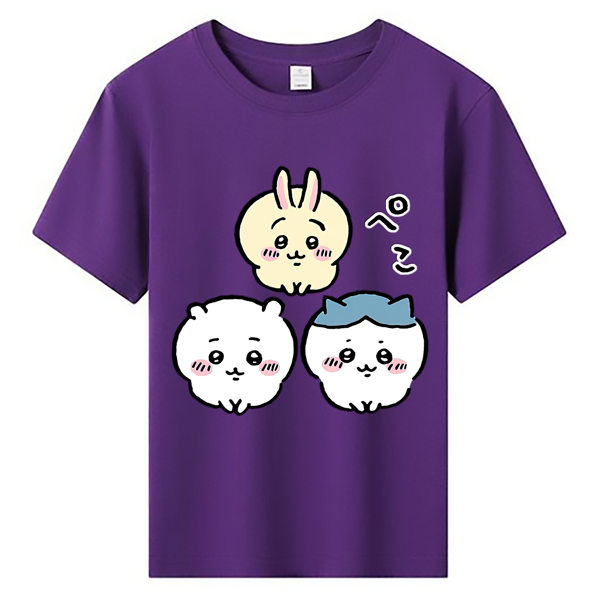 （画像用） ちいかわ うさぎ Chii-kawa usagi 綿100％キッズTシャツ（フロントプリント）