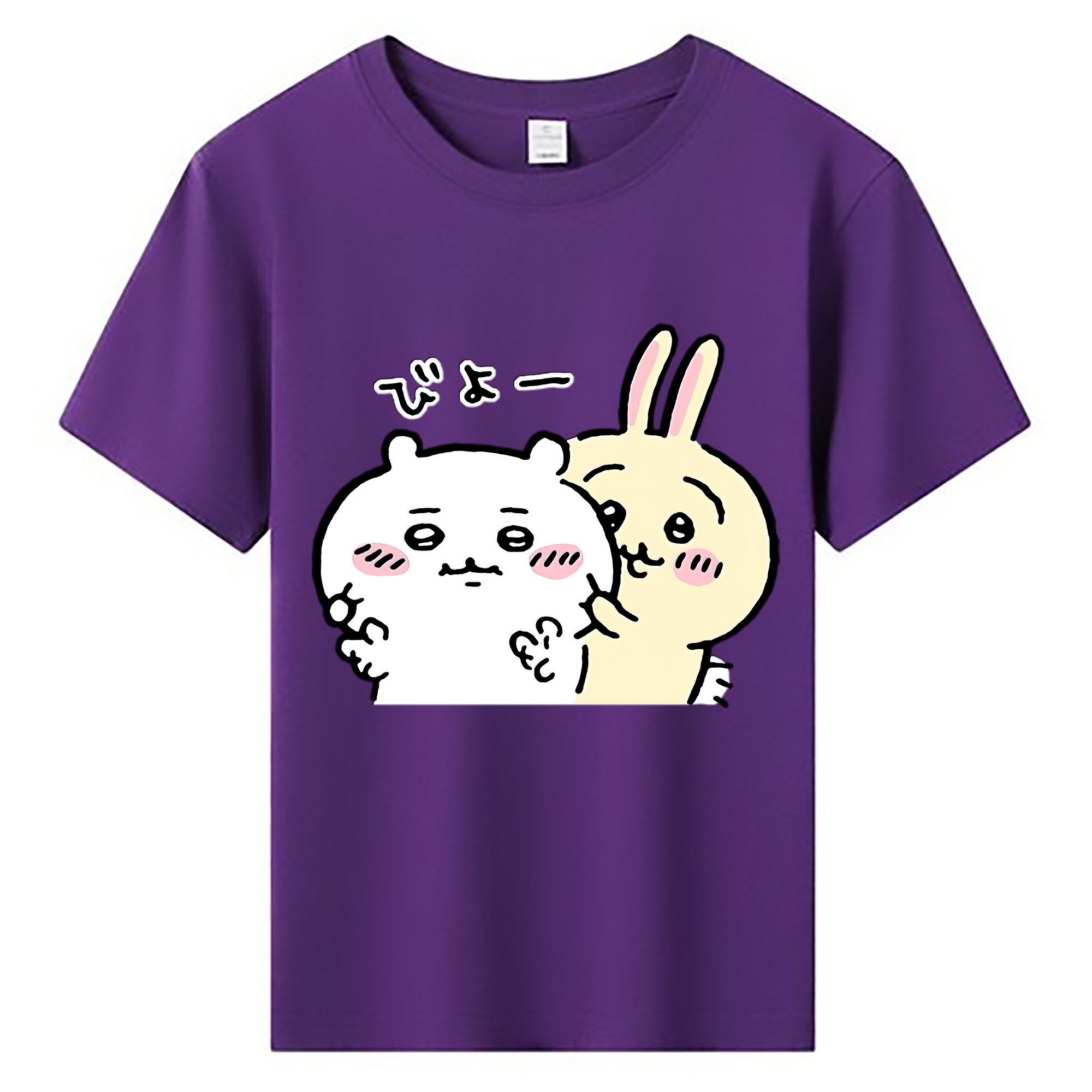 （画像用） ちいかわ うさぎ Chii-kawa usagi 綿100％キッズTシャツ（フロントプリント）