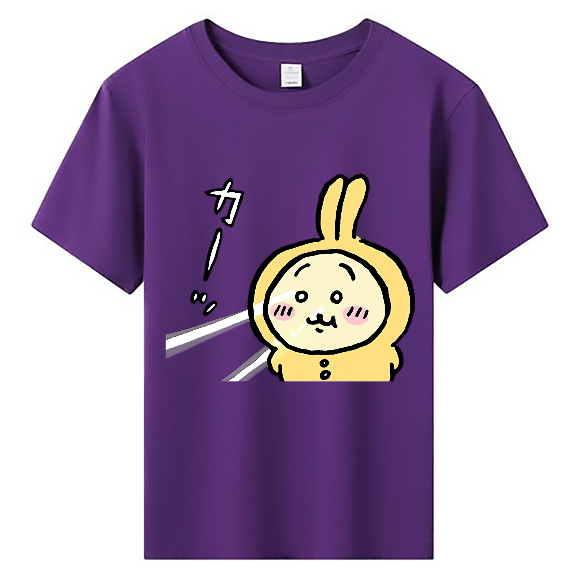 （画像用） ちいかわ うさぎ Chii-kawa usagi 綿100％キッズTシャツ（フロントプリント）