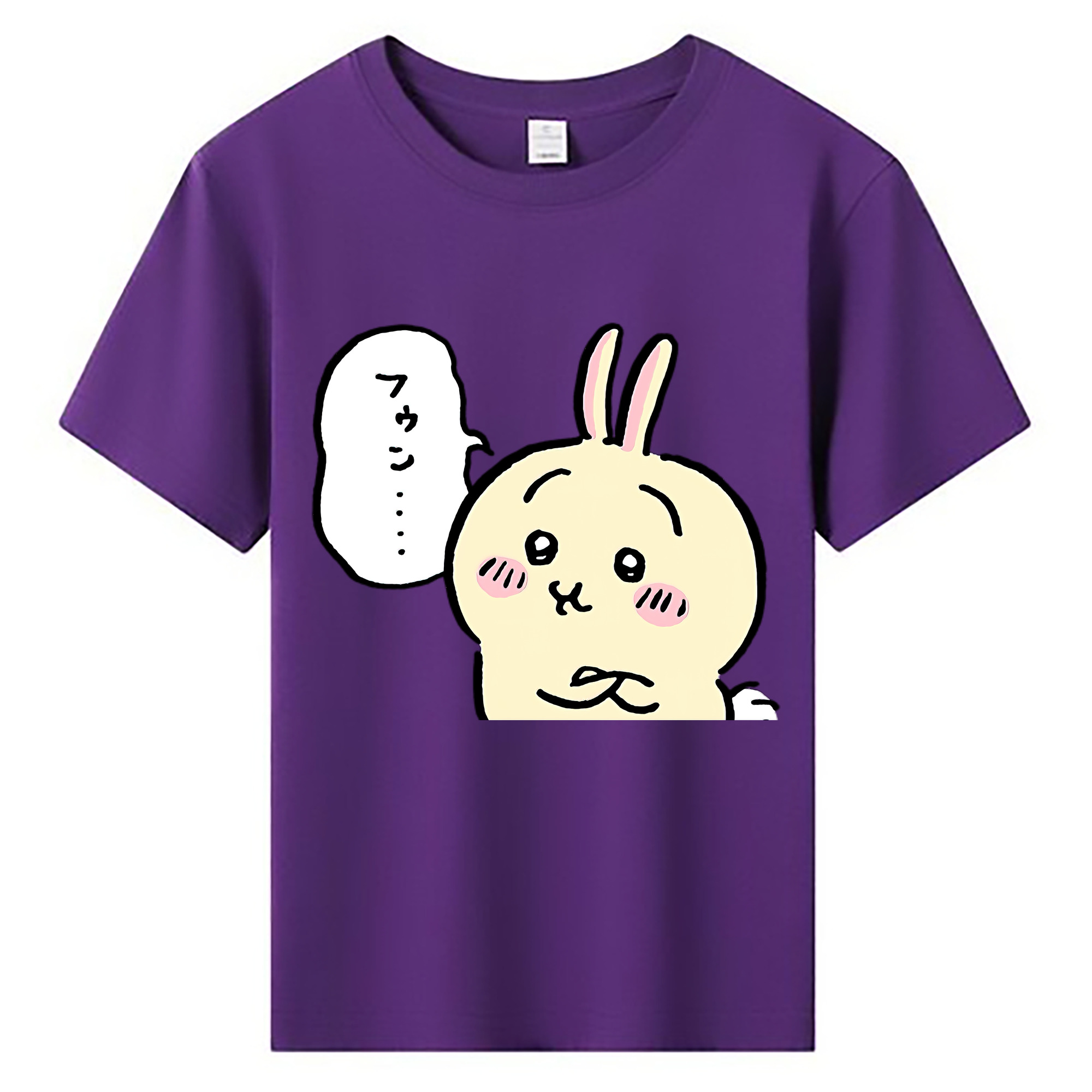 （画像用） ちいかわ うさぎ Chii-kawa usagi 綿100％キッズTシャツ（フロントプリント）