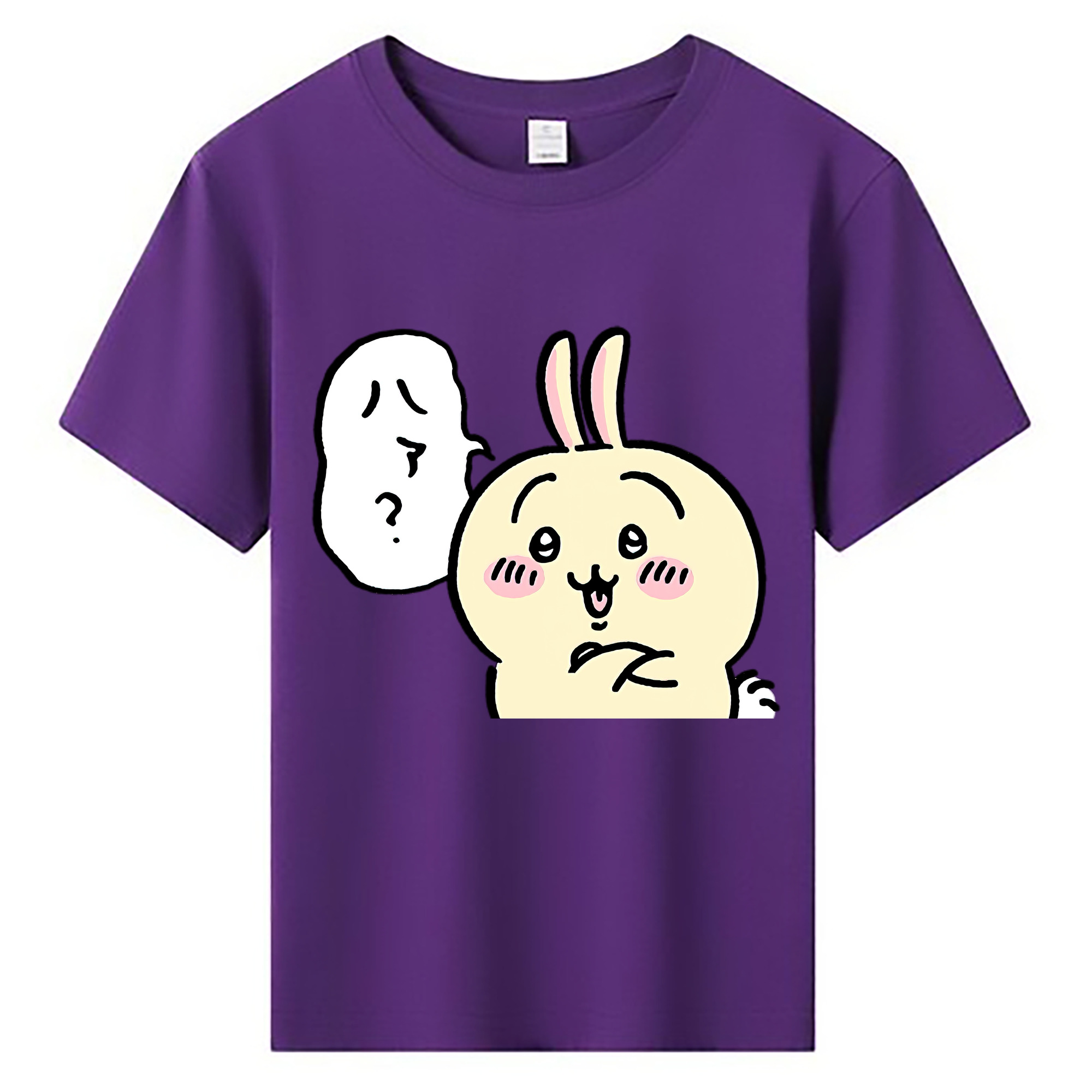 （画像用） ちいかわ うさぎ Chii-kawa usagi 綿100％キッズTシャツ（フロントプリント）