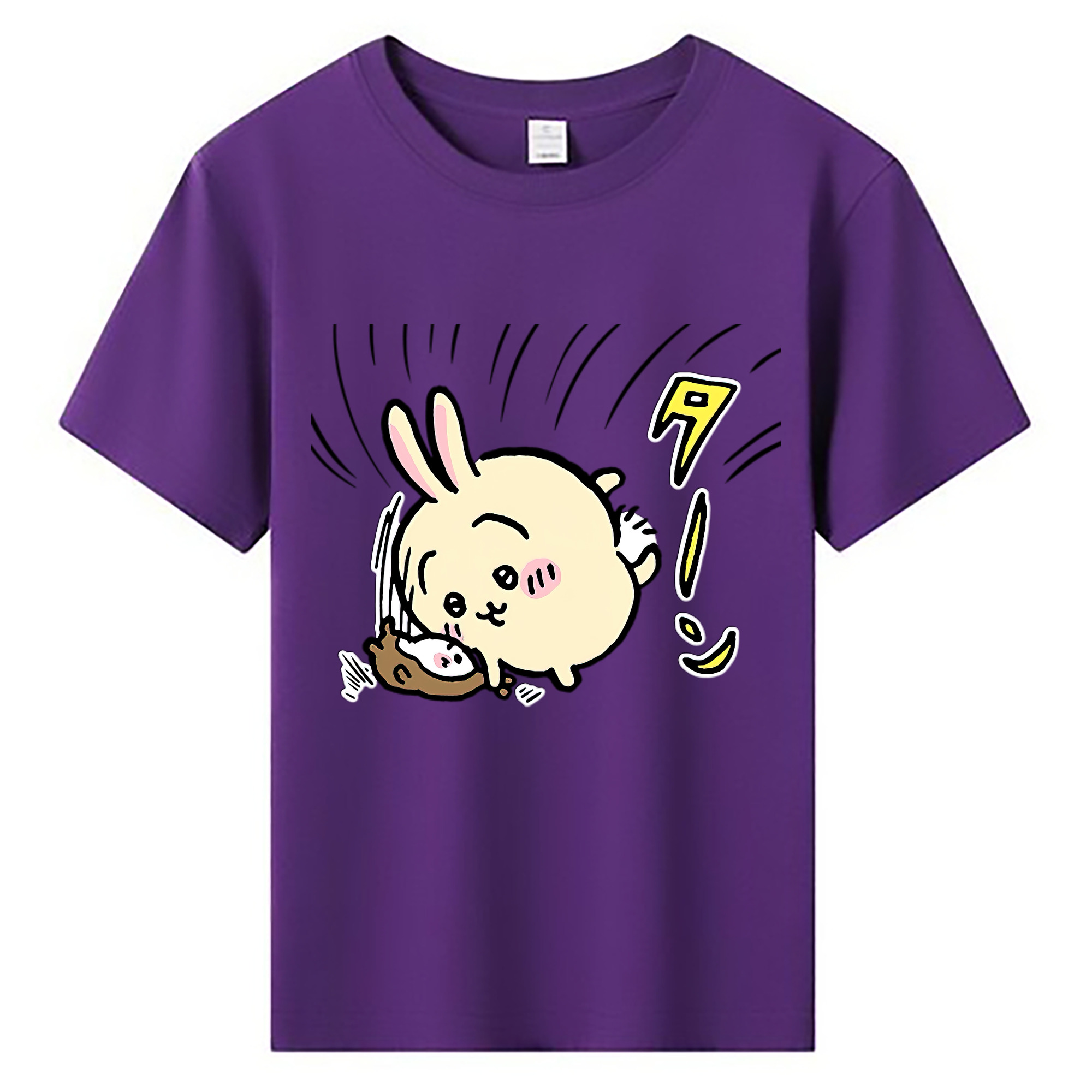 （画像用） ちいかわ うさぎ Chii-kawa usagi 綿100％キッズTシャツ（フロントプリント）
