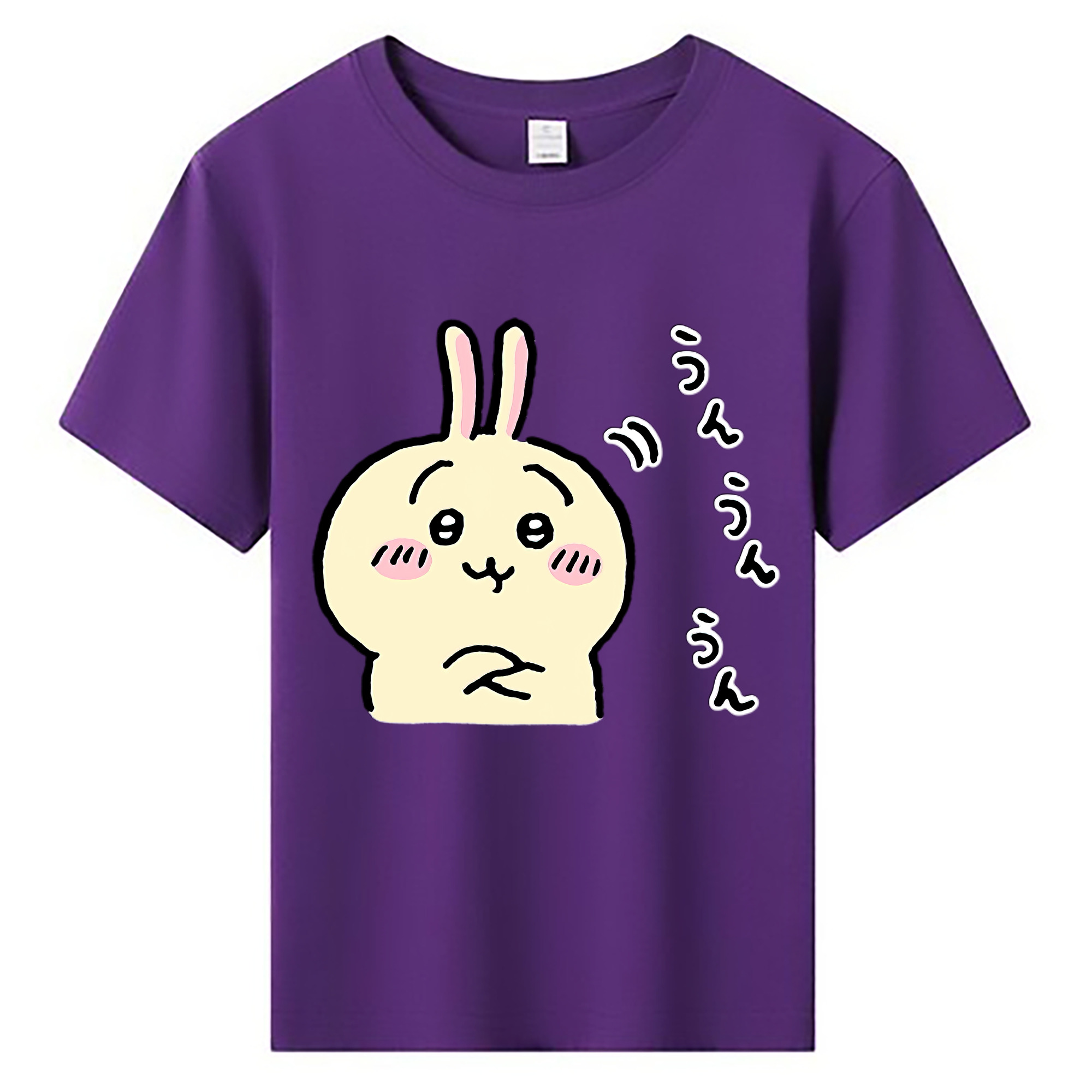 （画像用） ちいかわ うさぎ Chii-kawa usagi 綿100％キッズTシャツ（フロントプリント）