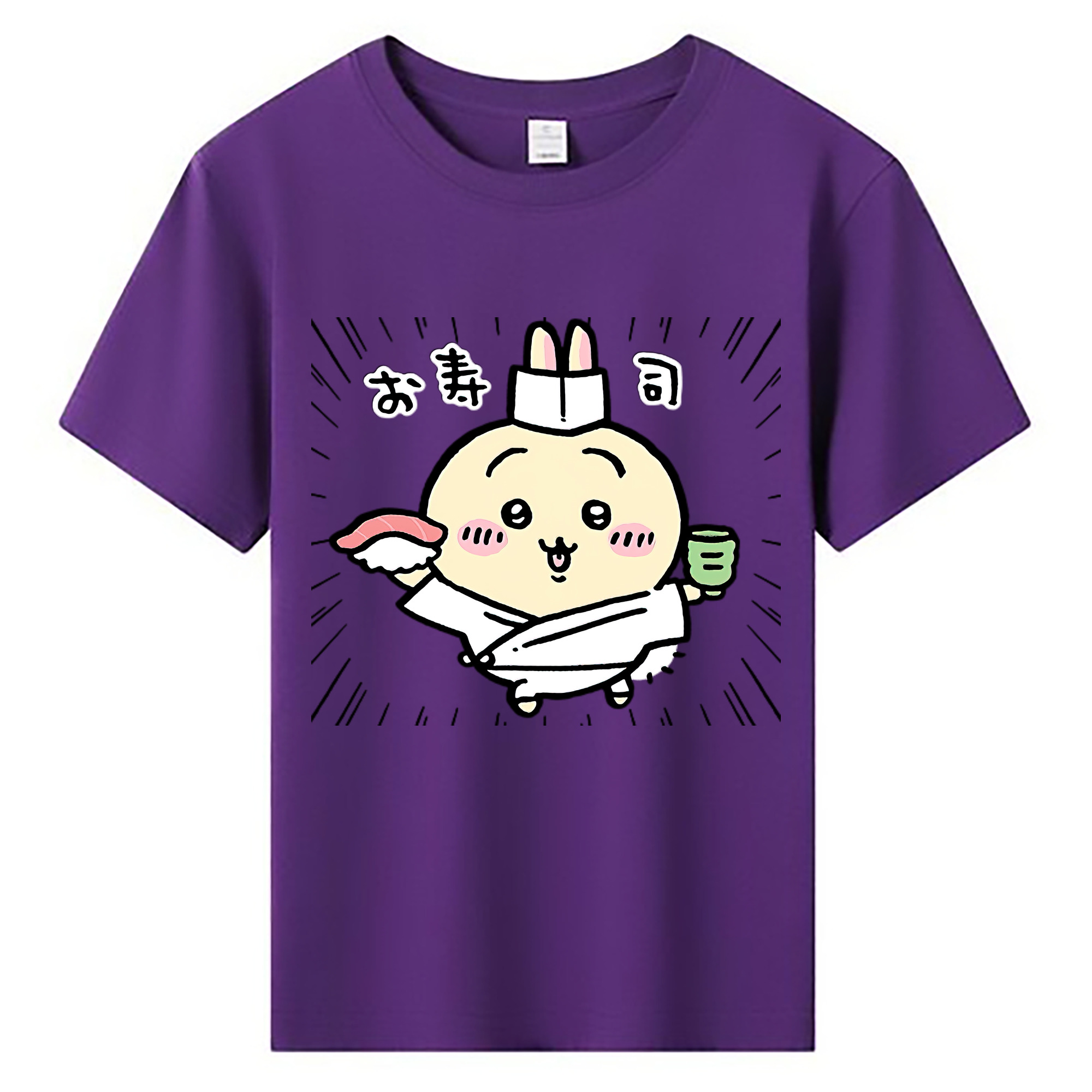 （画像用） ちいかわ うさぎ Chii-kawa usagi 綿100％キッズTシャツ（フロントプリント）