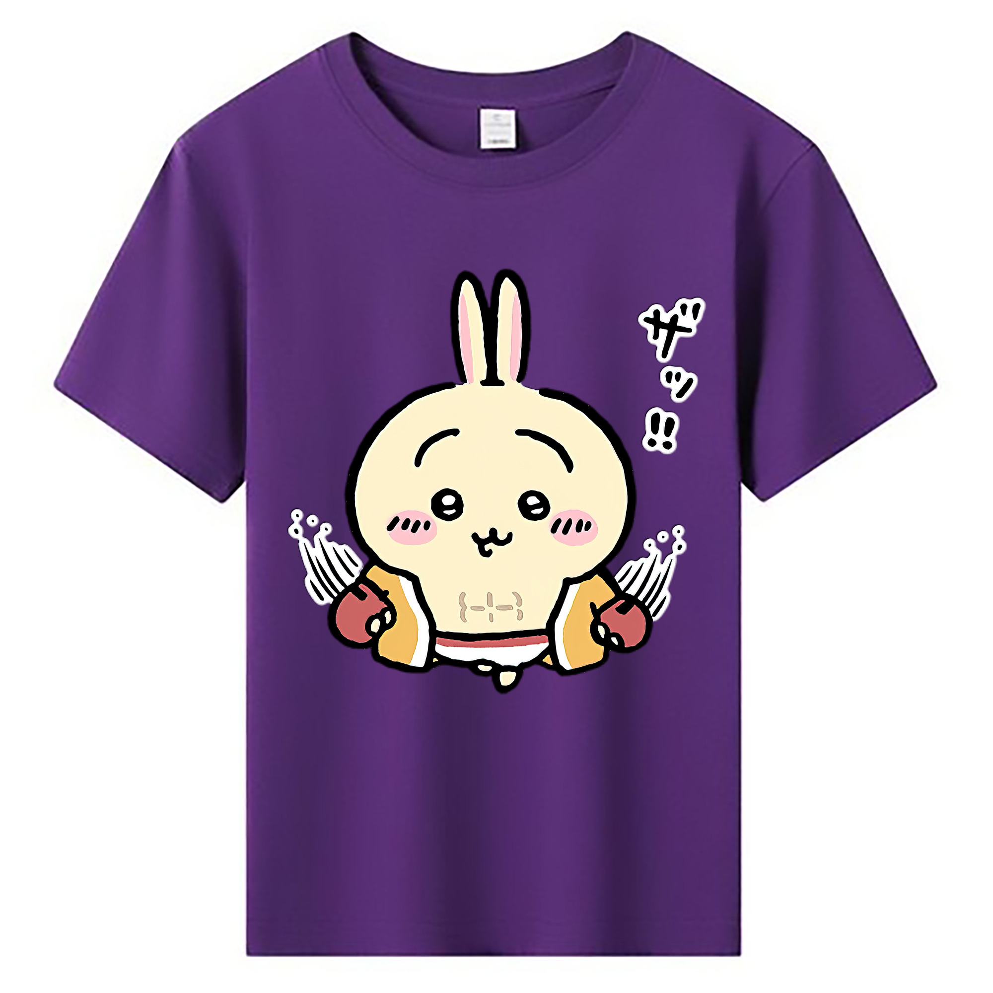 （画像用） ちいかわ うさぎ Chii-kawa usagi 綿100％キッズTシャツ（フロントプリント）