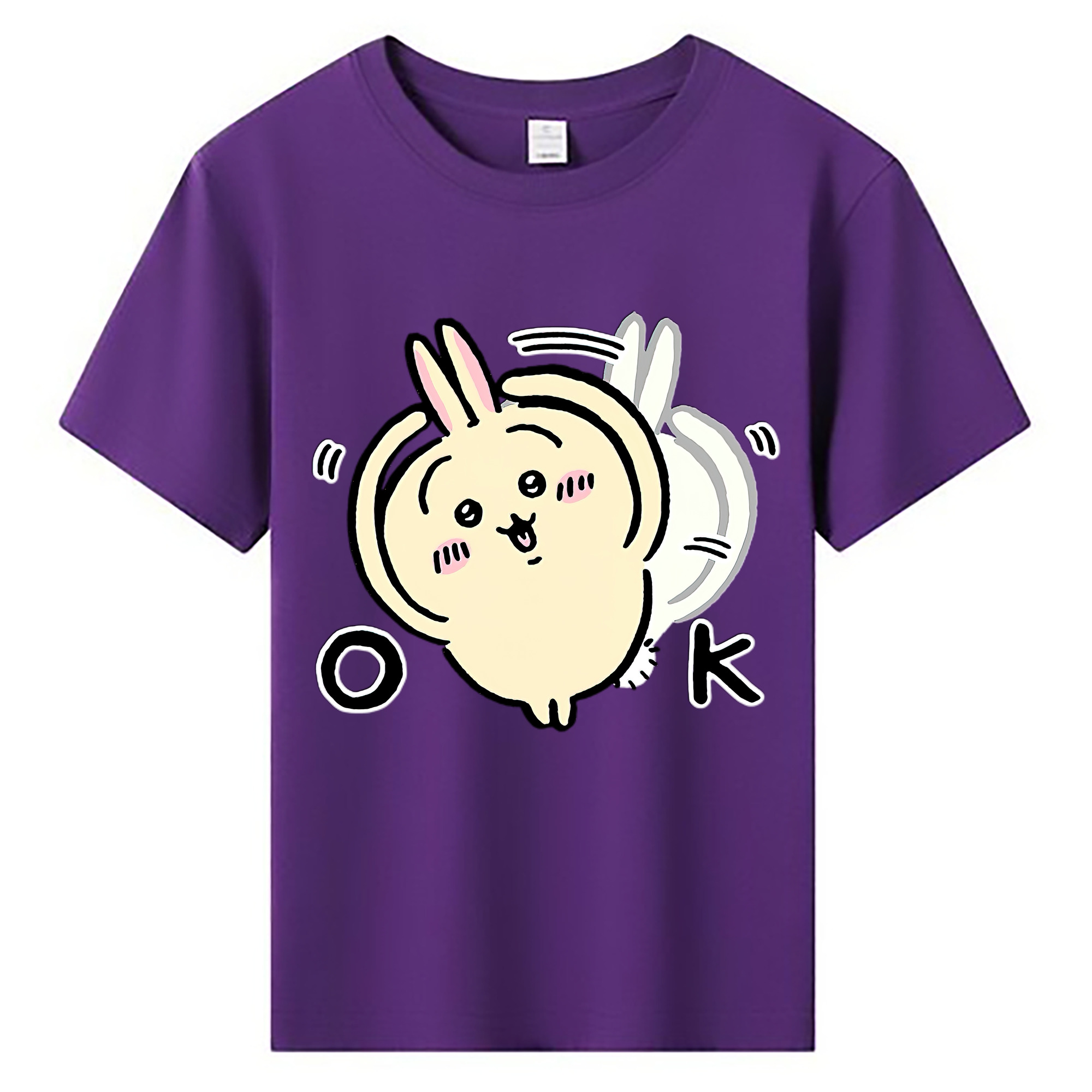 （画像用） ちいかわ うさぎ Chii-kawa usagi 綿100％キッズTシャツ（フロントプリント）