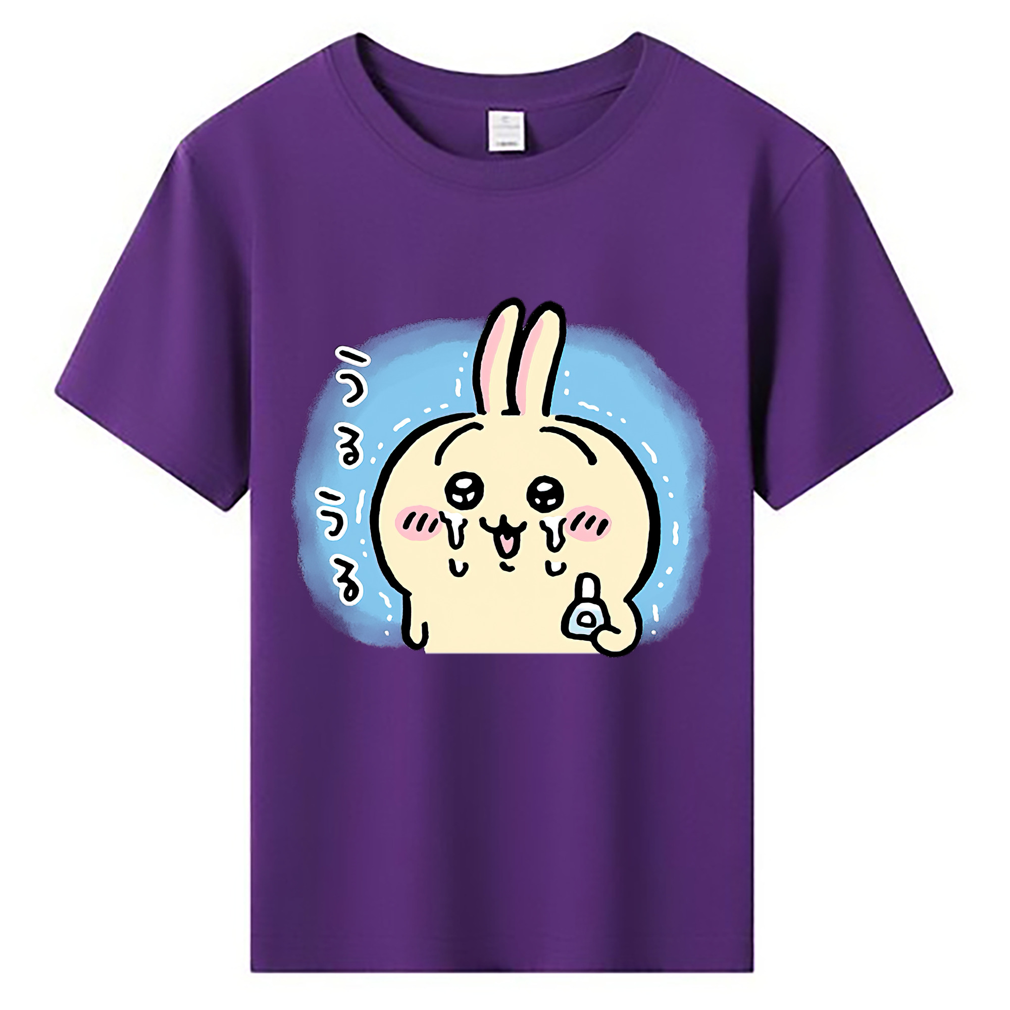 （画像用） ちいかわ うさぎ Chii-kawa usagi 綿100％キッズTシャツ（フロントプリント）