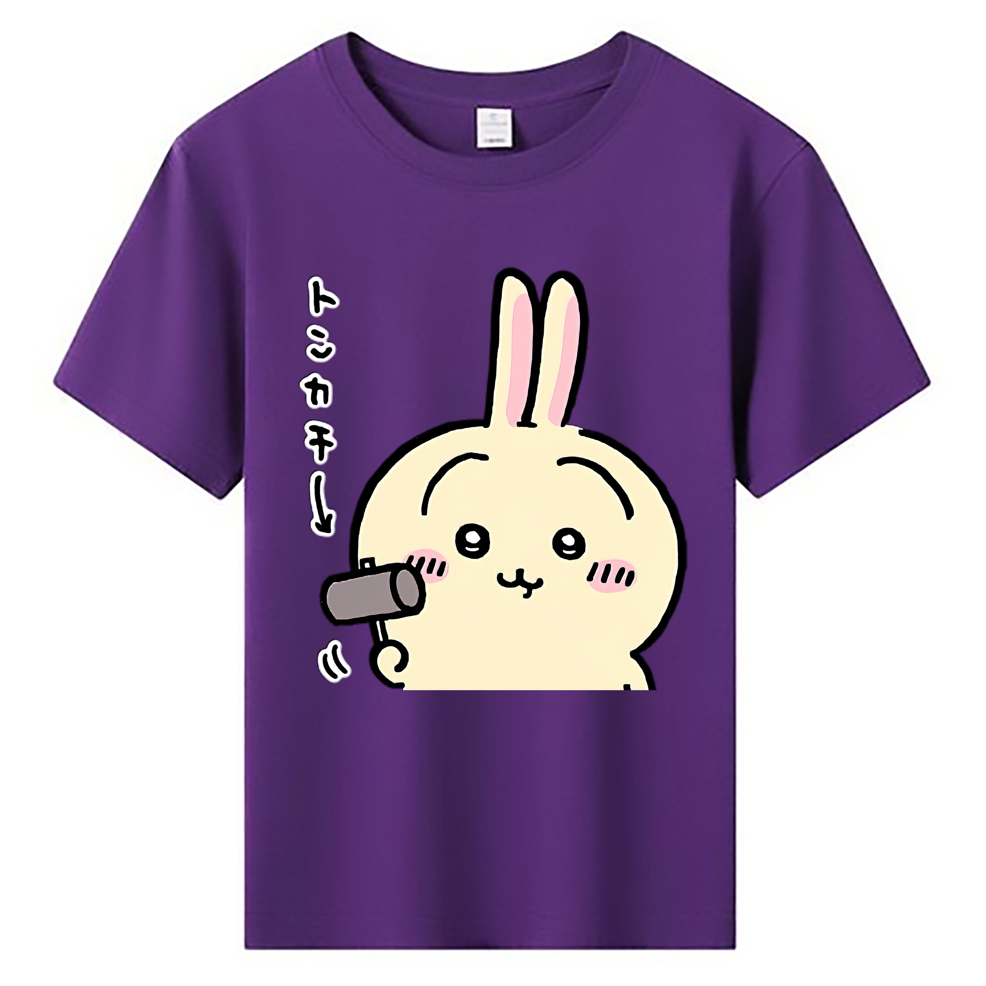 （画像用） ちいかわ うさぎ Chii-kawa usagi 綿100％キッズTシャツ（フロントプリント）