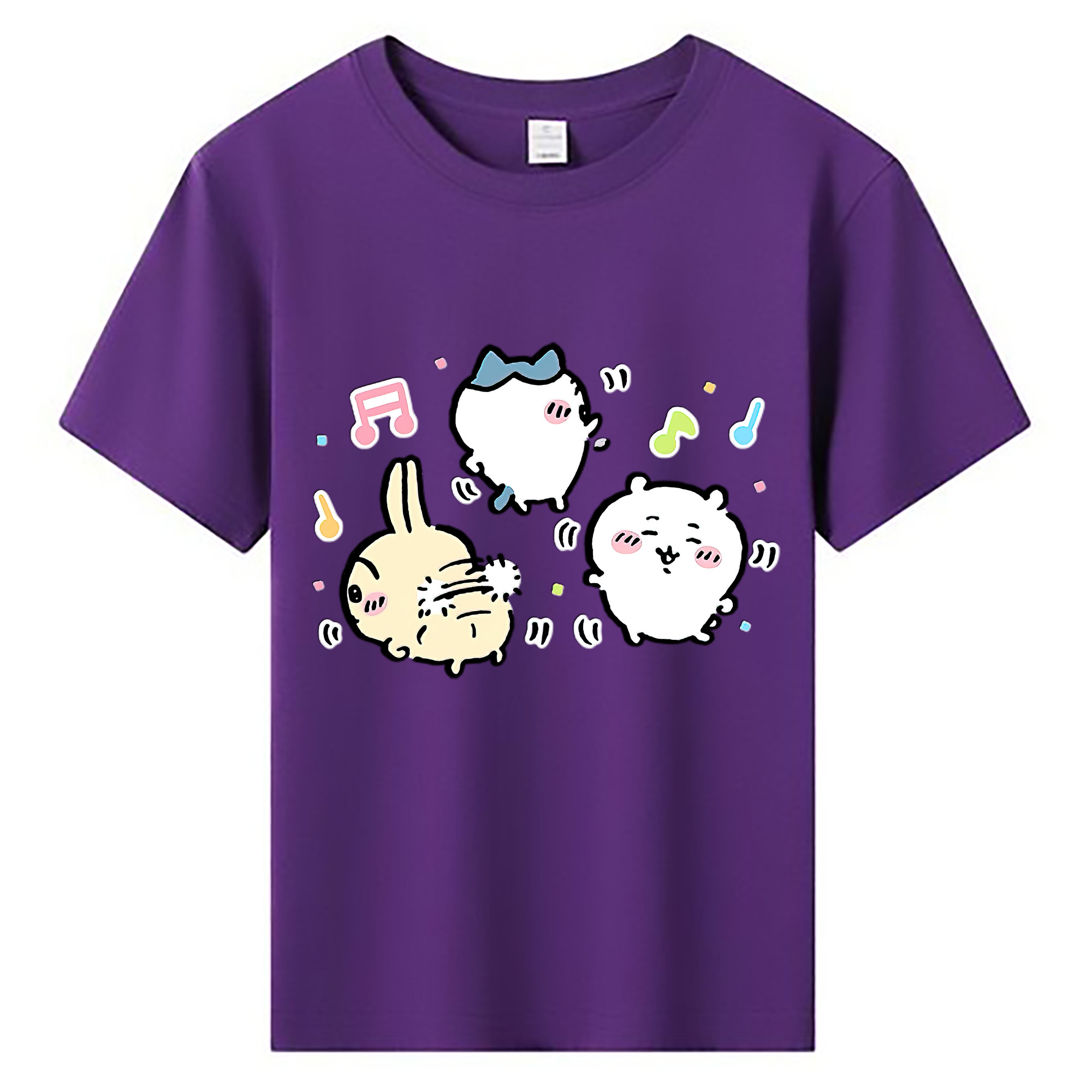 （画像用） ちいかわ うさぎ Chii-kawa usagi 綿100％キッズTシャツ（フロントプリント）