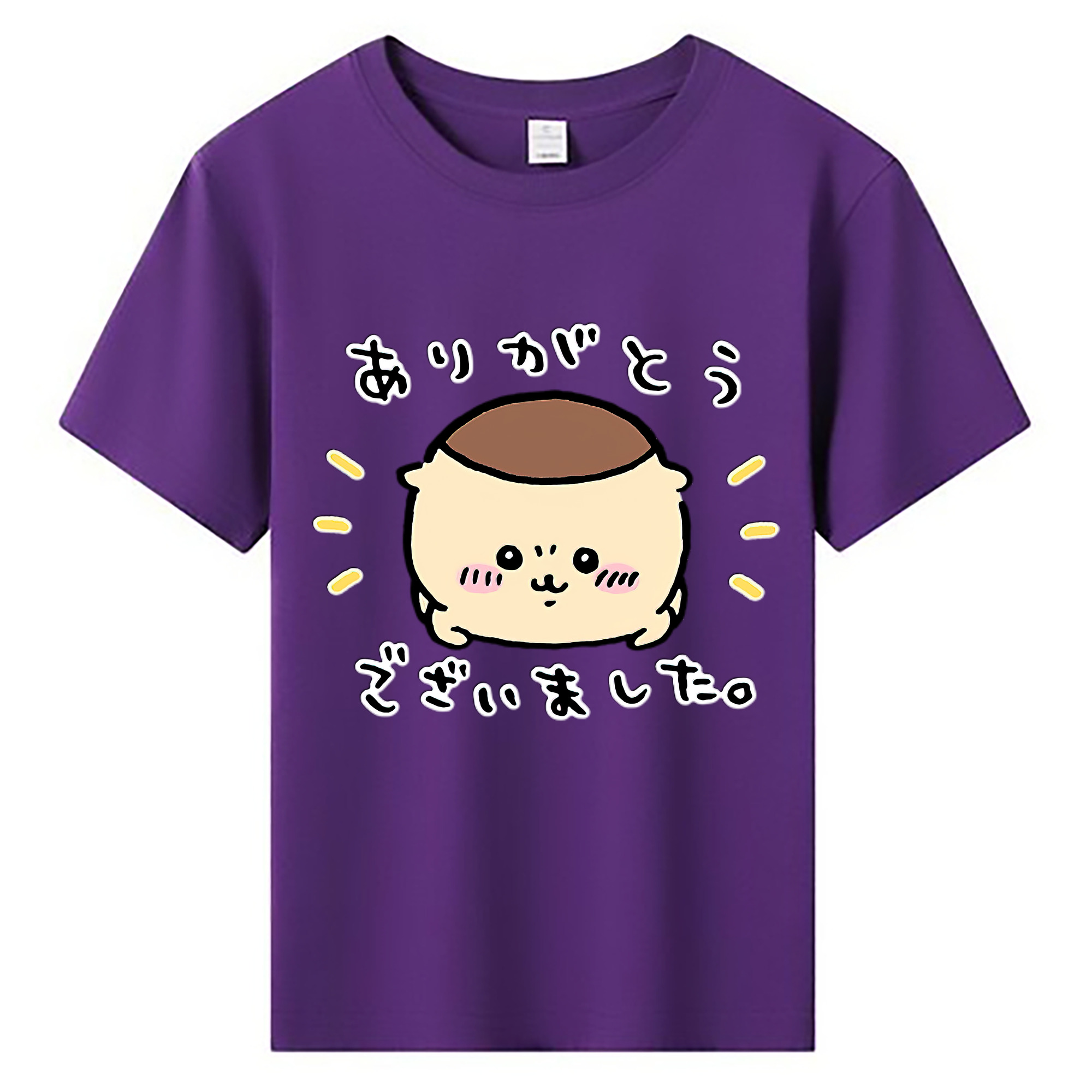 （画像用） ちいかわ くりまんじゅう Chii-kawa kuri manjū 綿100％キッズTシャツ（フロントプリント）