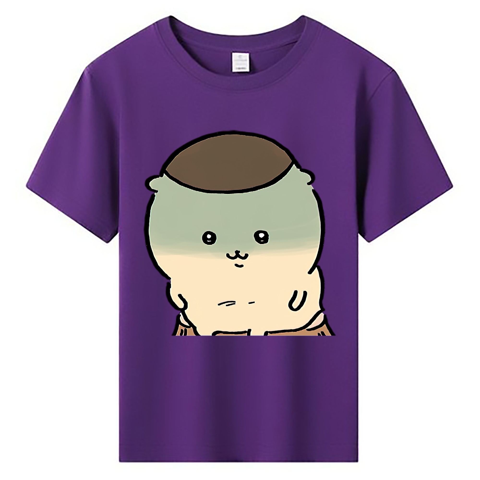 （画像用） ちいかわ くりまんじゅう Chii-kawa kuri manjū 綿100％キッズTシャツ（フロントプリント）