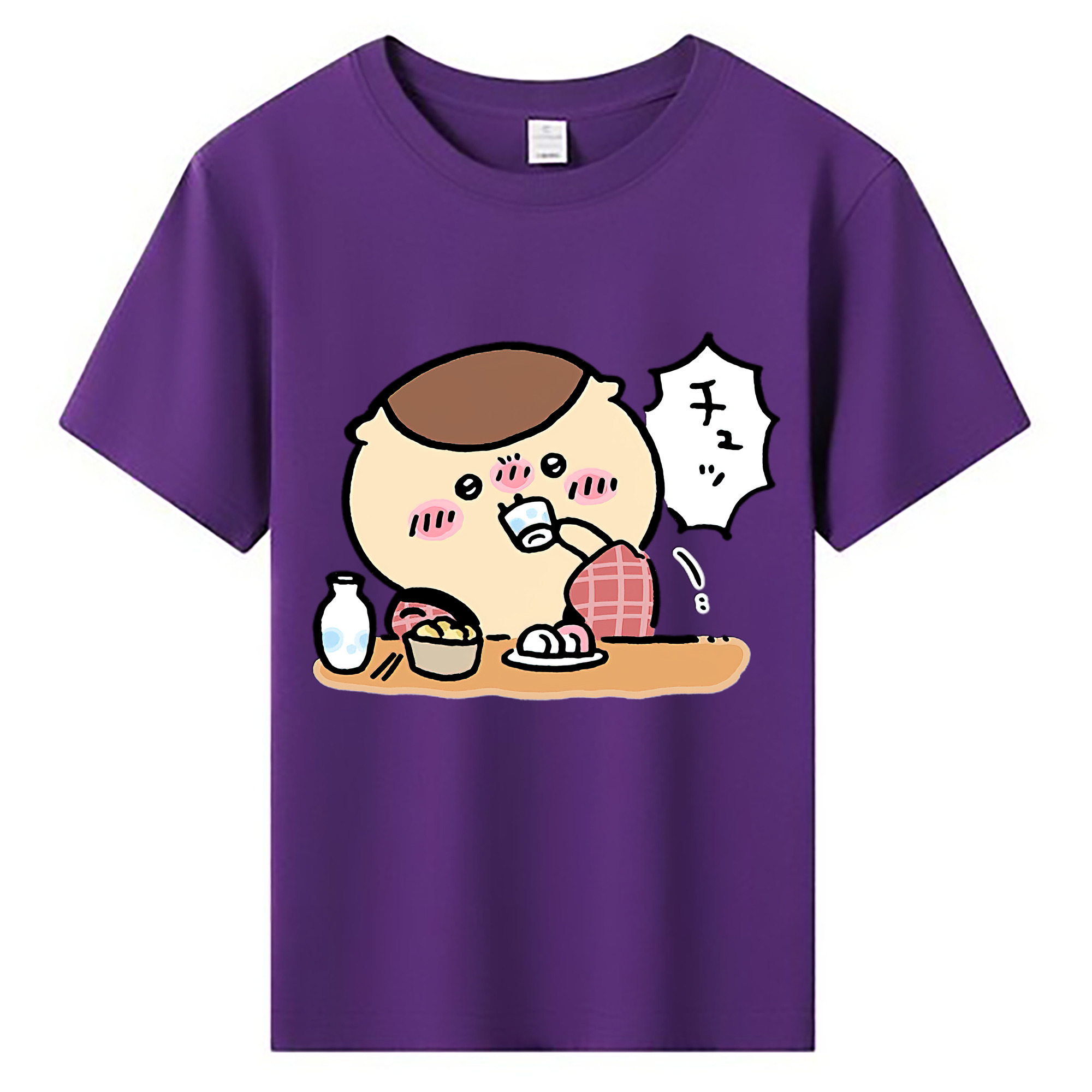 （画像用） ちいかわ くりまんじゅう Chii-kawa kuri manjū 綿100％キッズTシャツ（フロントプリント）