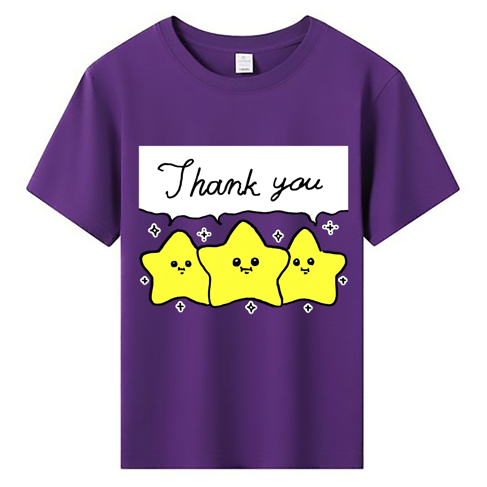 （画像用） ちいかわ 流れ星 Chii-kawa Shooting star 綿100％キッズTシャツ（フロントプリント）