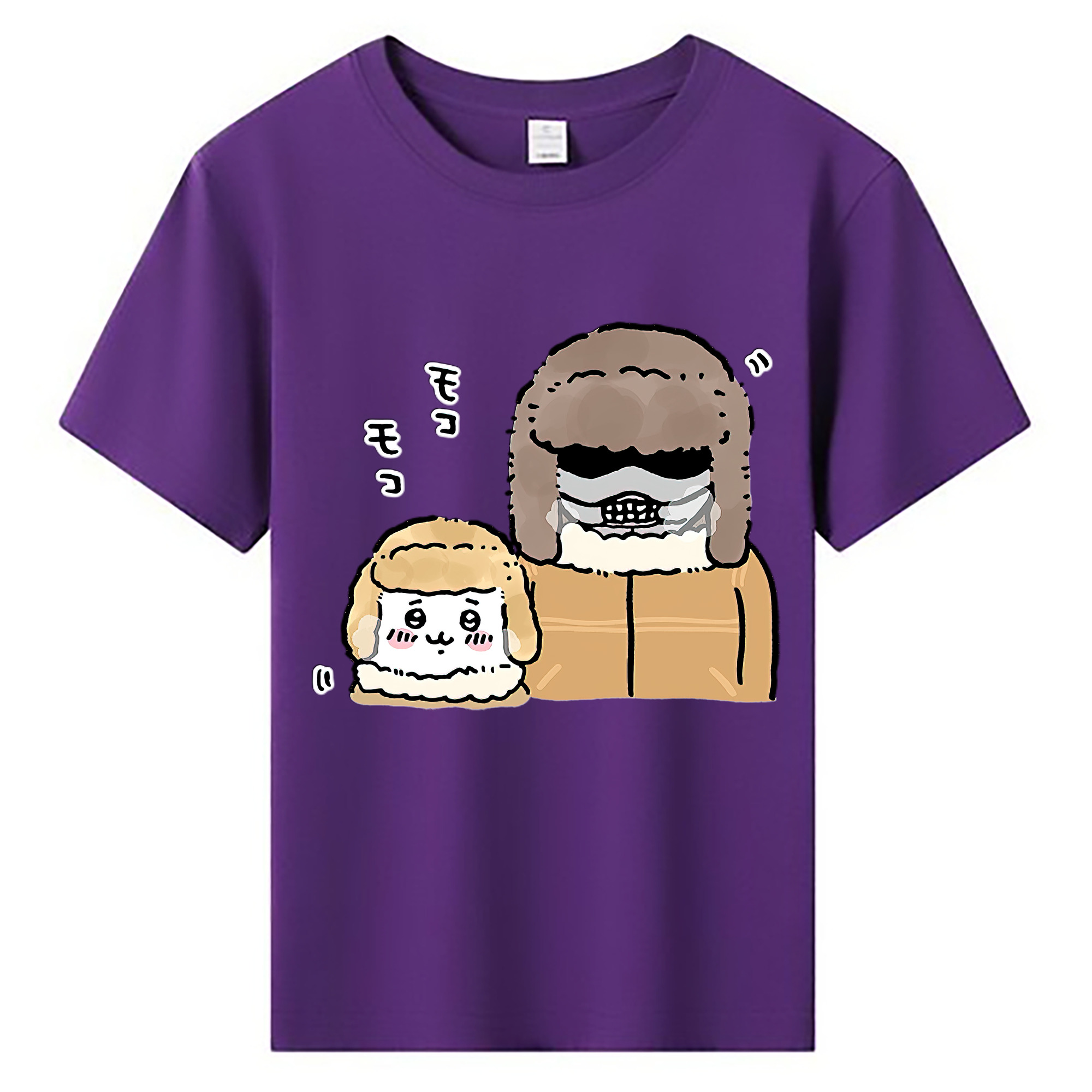（画像用） ちいかわ 労働の鎧さん Chii-kawa Mr. Armor of Labor 綿100％キッズTシャツ（フロントプリント）