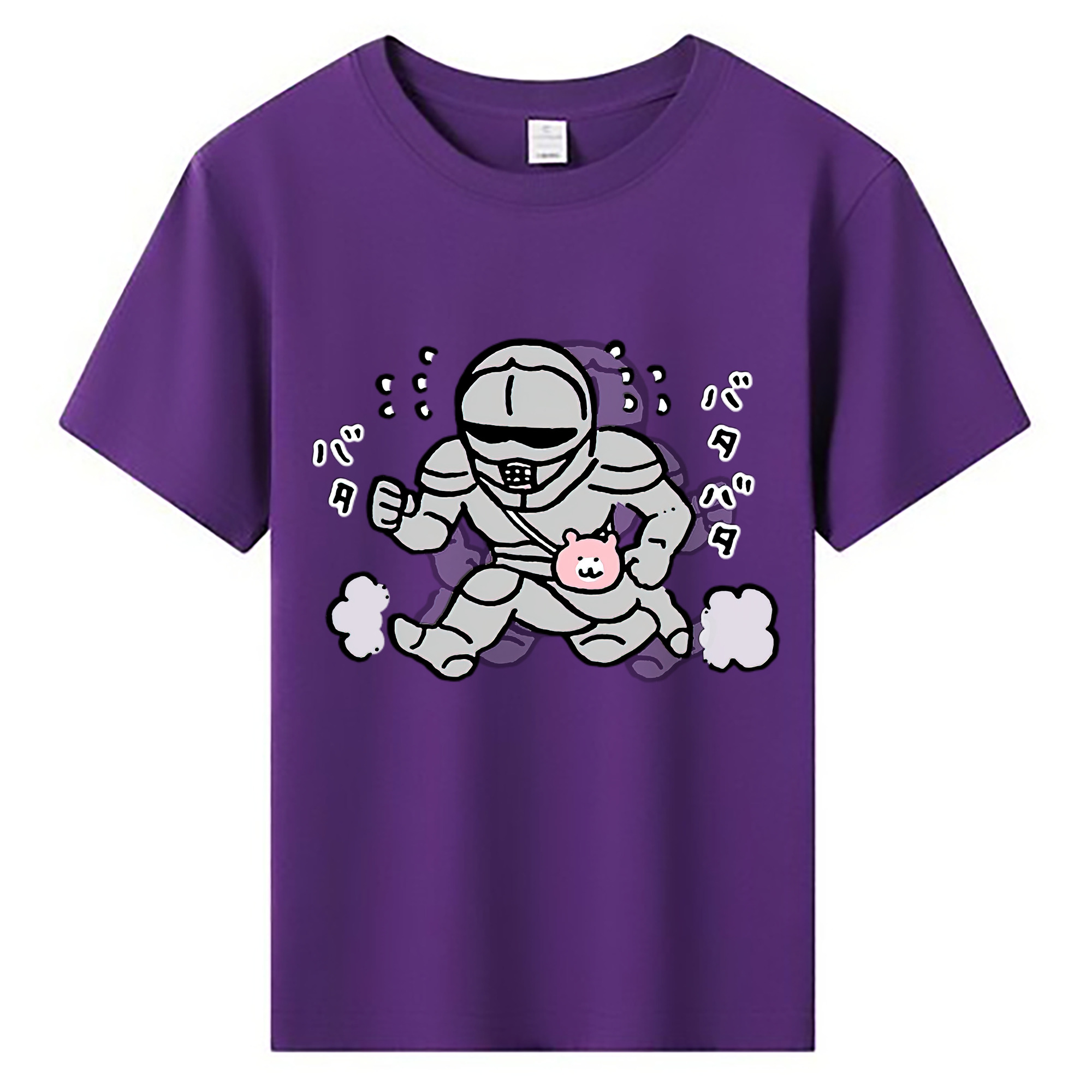 （画像用） ちいかわ 労働の鎧さん Chii-kawa Mr. Armor of Labor 綿100％キッズTシャツ（フロントプリント）