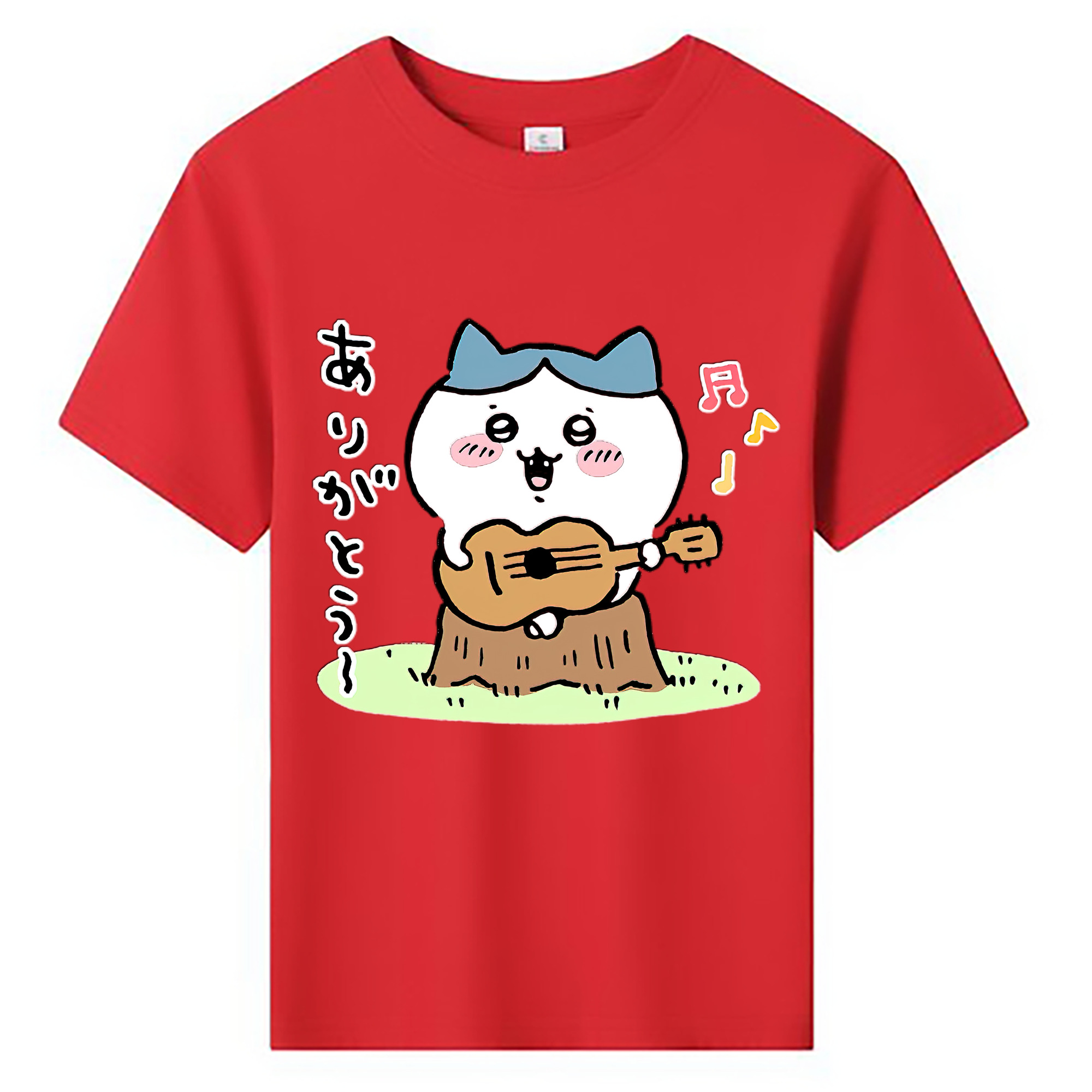 （画像用） ちいかわ ハチワレ Chii-kawa hachiware 綿100％キッズTシャツ（フロントプリント）