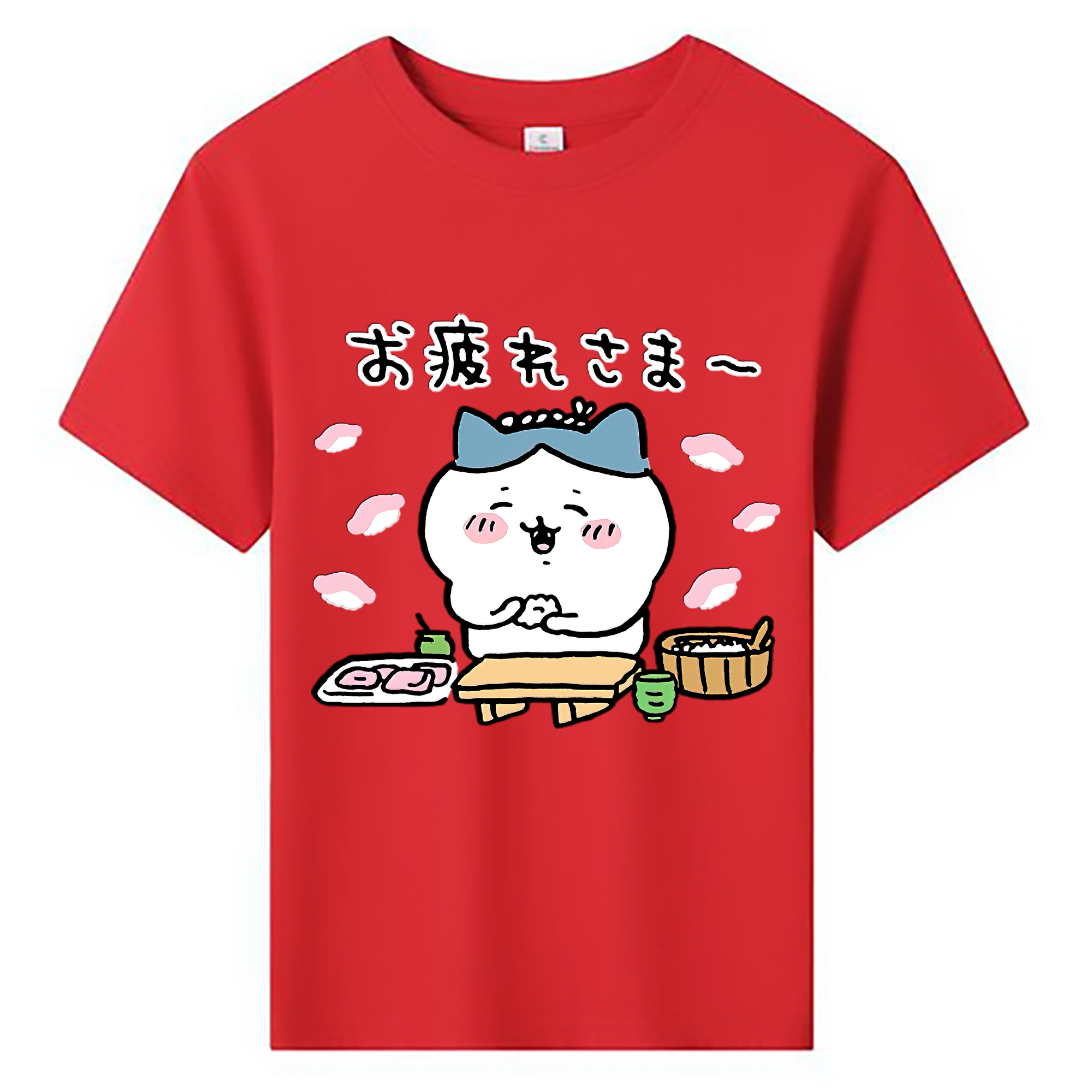 （画像用） ちいかわ ハチワレ Chii-kawa hachiware 綿100％キッズTシャツ（フロントプリント）