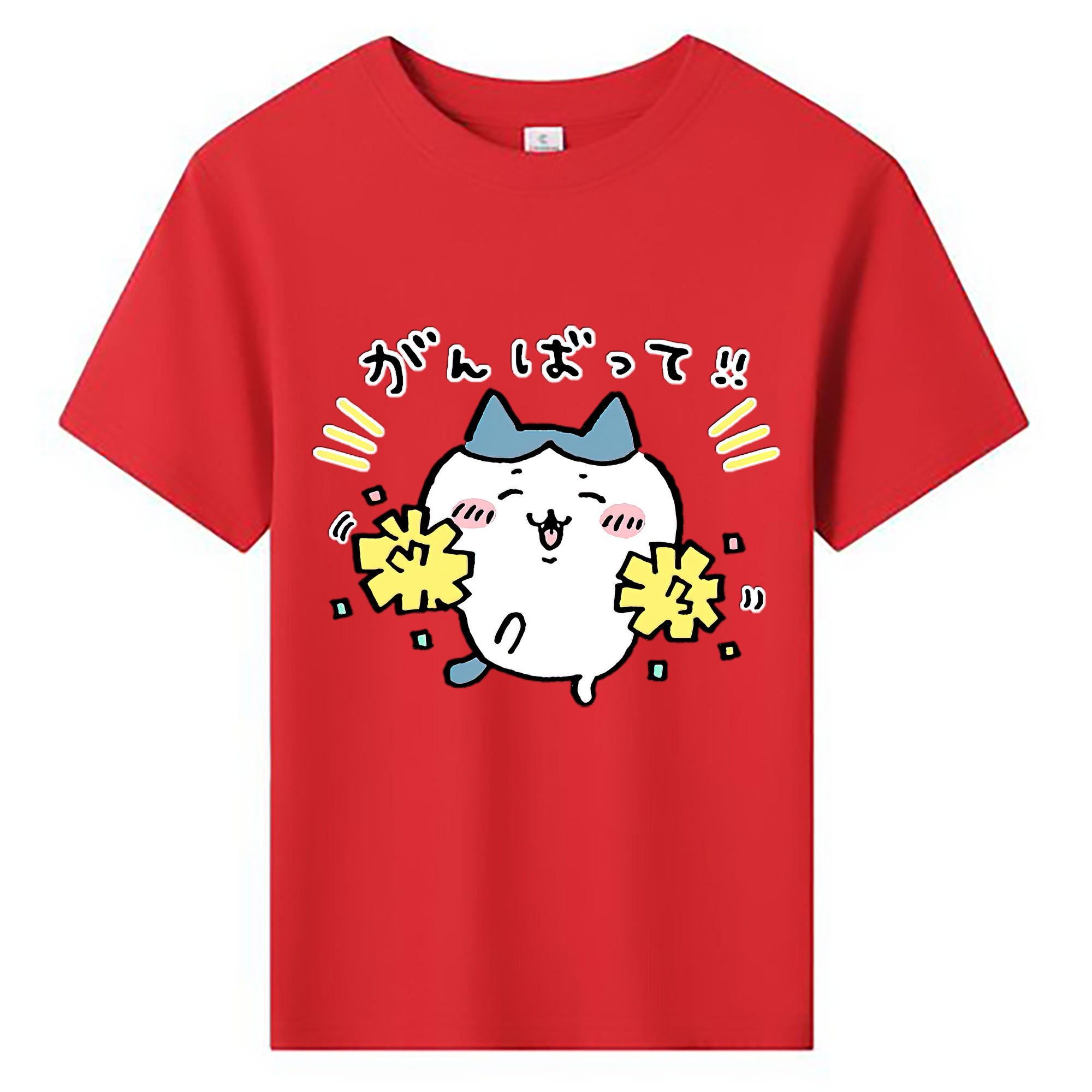 （画像用） ちいかわ ハチワレ Chii-kawa hachiware 綿100％キッズTシャツ（フロントプリント）