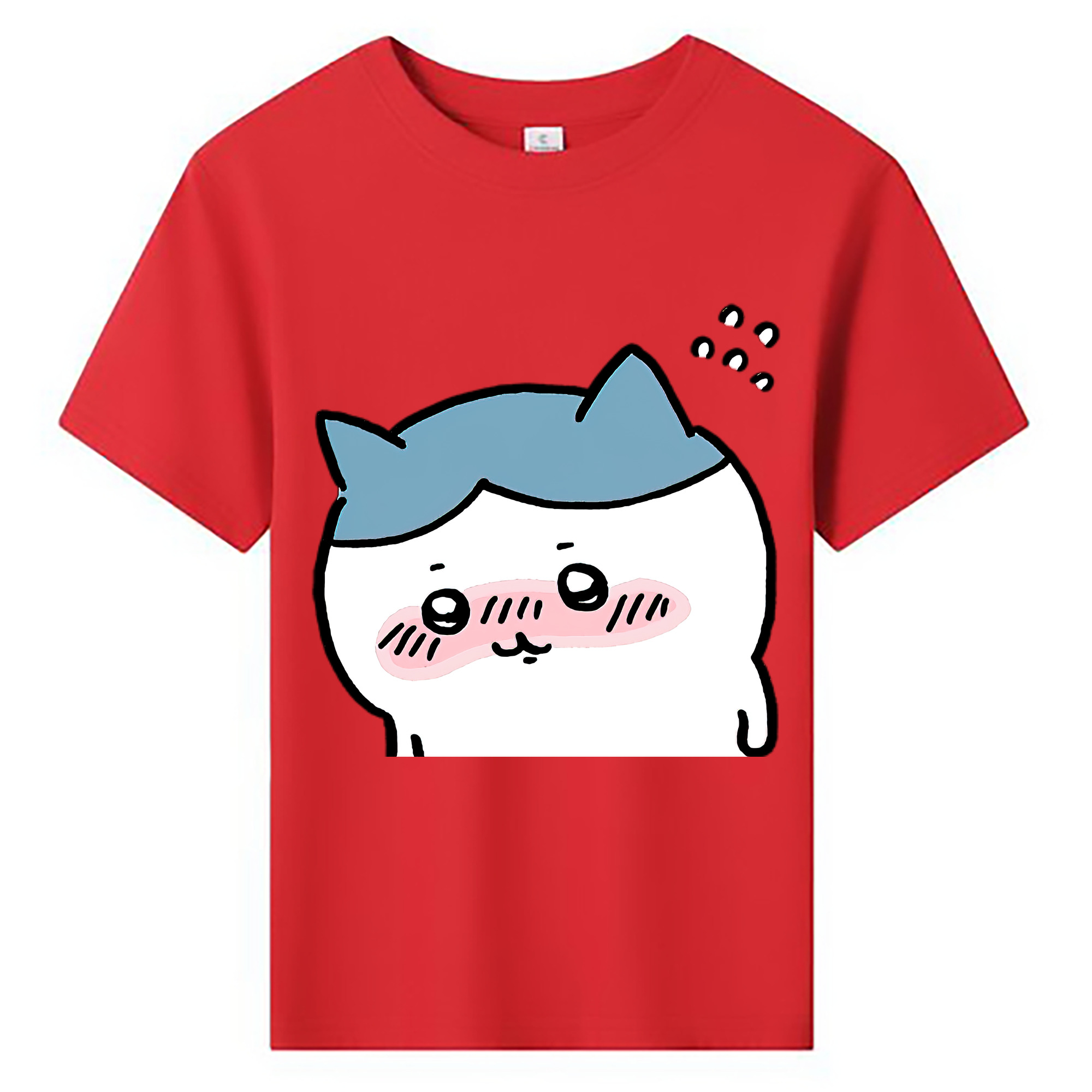 （画像用） ちいかわ ハチワレ Chii-kawa hachiware 綿100％キッズTシャツ（フロントプリント）