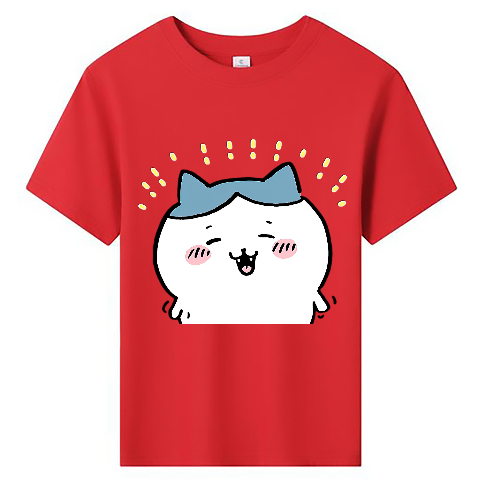 （画像用） ちいかわ ハチワレ Chii-kawa hachiware 綿100％キッズTシャツ（フロントプリント）