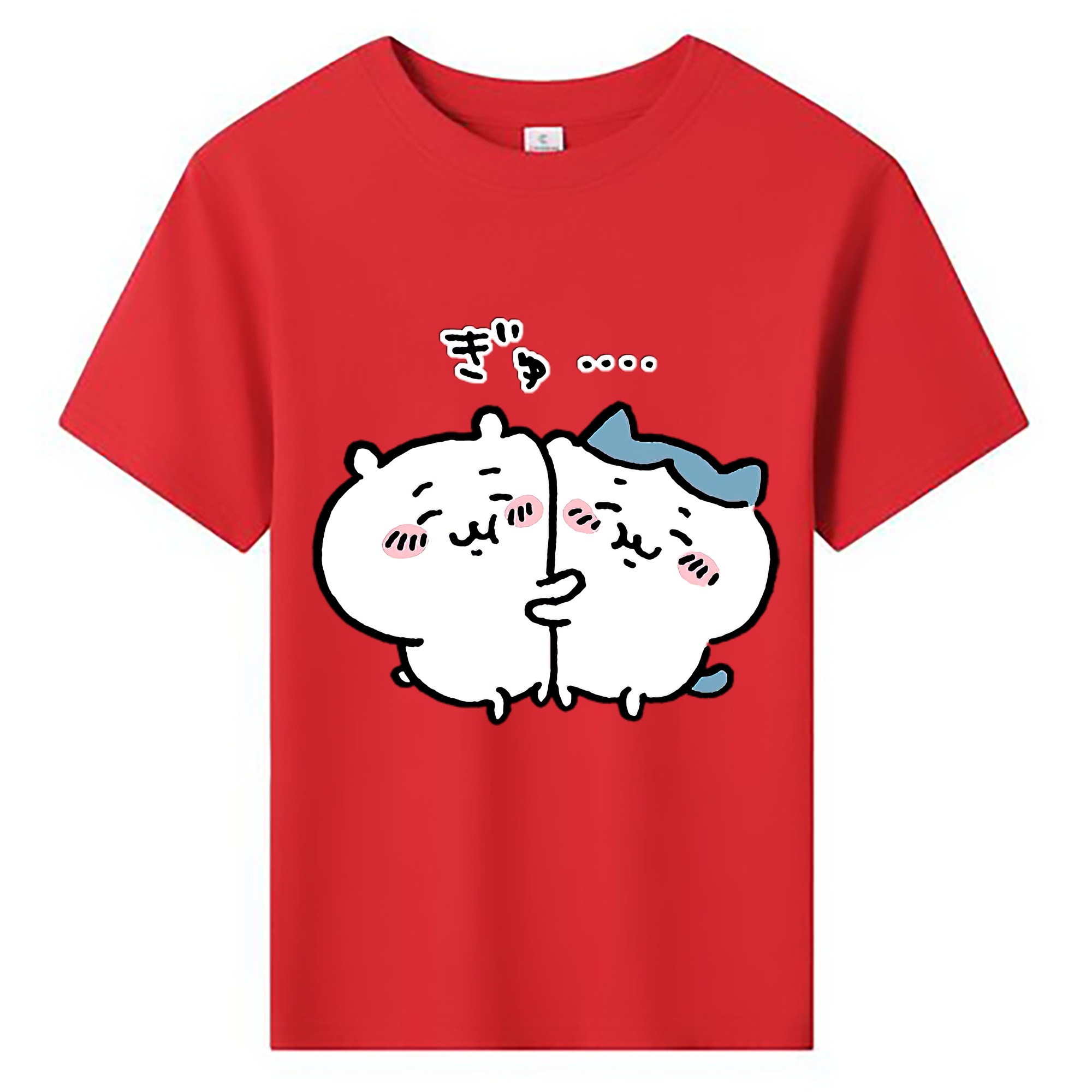 （画像用） ちいかわ ハチワレ Chii-kawa hachiware 綿100％キッズTシャツ（フロントプリント）