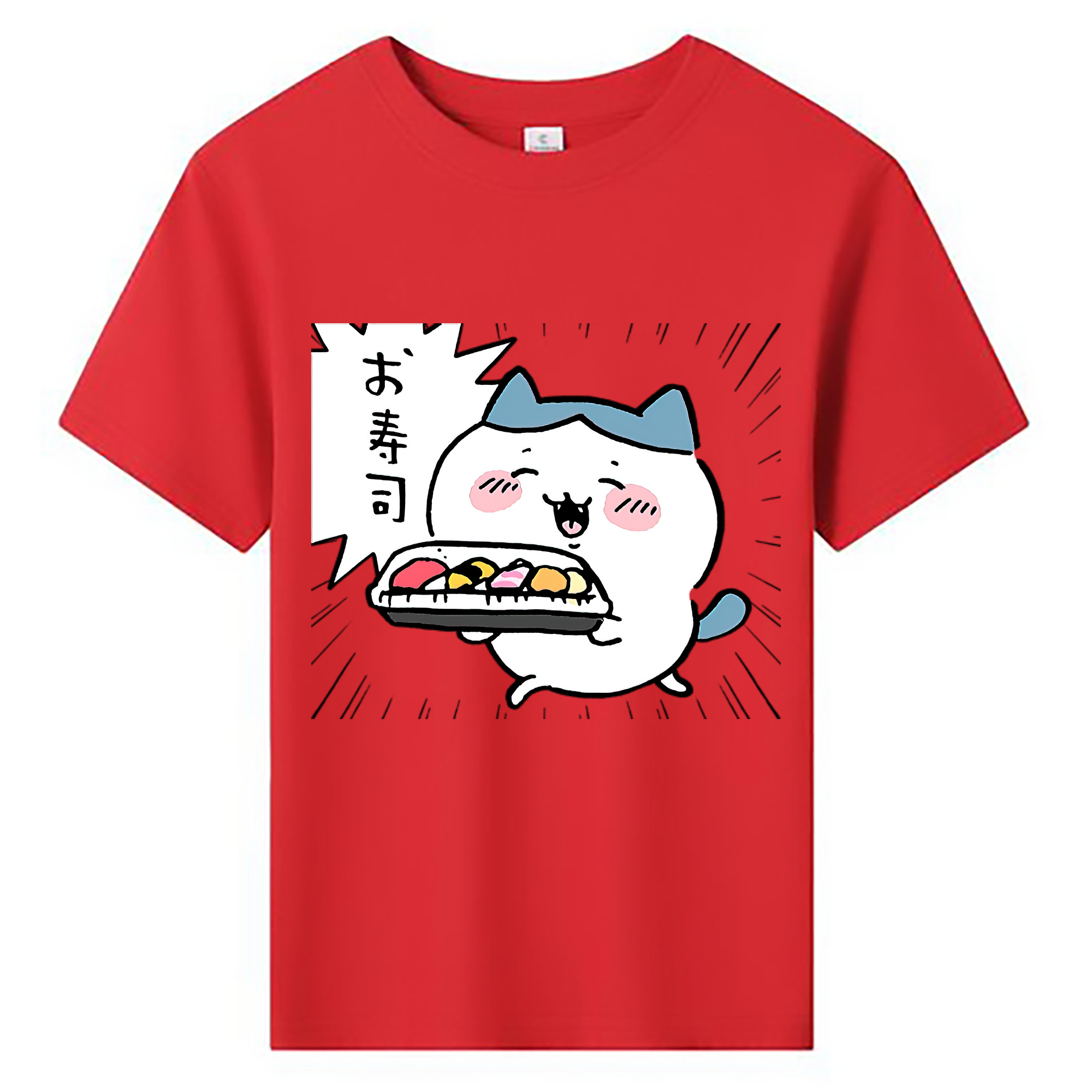 （画像用） ちいかわ ハチワレ Chii-kawa hachiware 綿100％キッズTシャツ（フロントプリント）