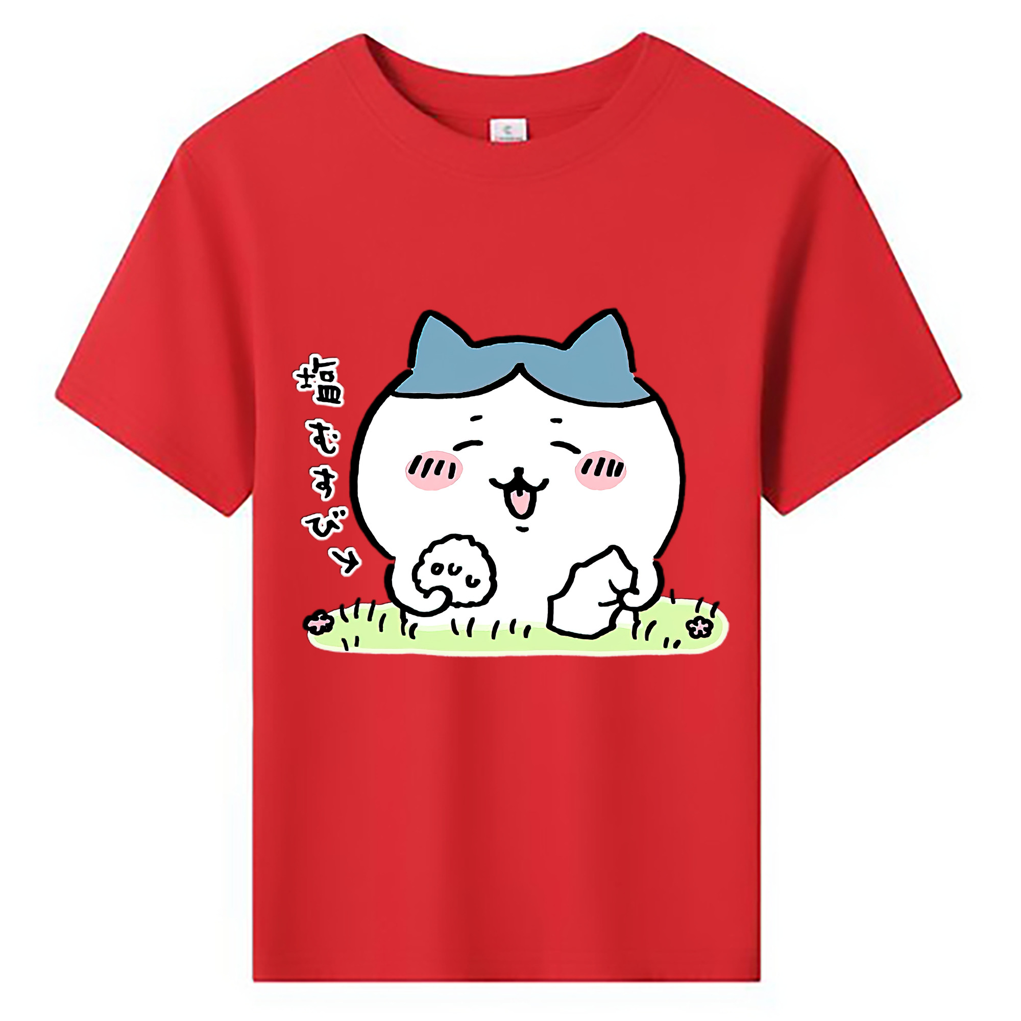 （画像用） ちいかわ ハチワレ Chii-kawa hachiware 綿100％キッズTシャツ（フロントプリント）