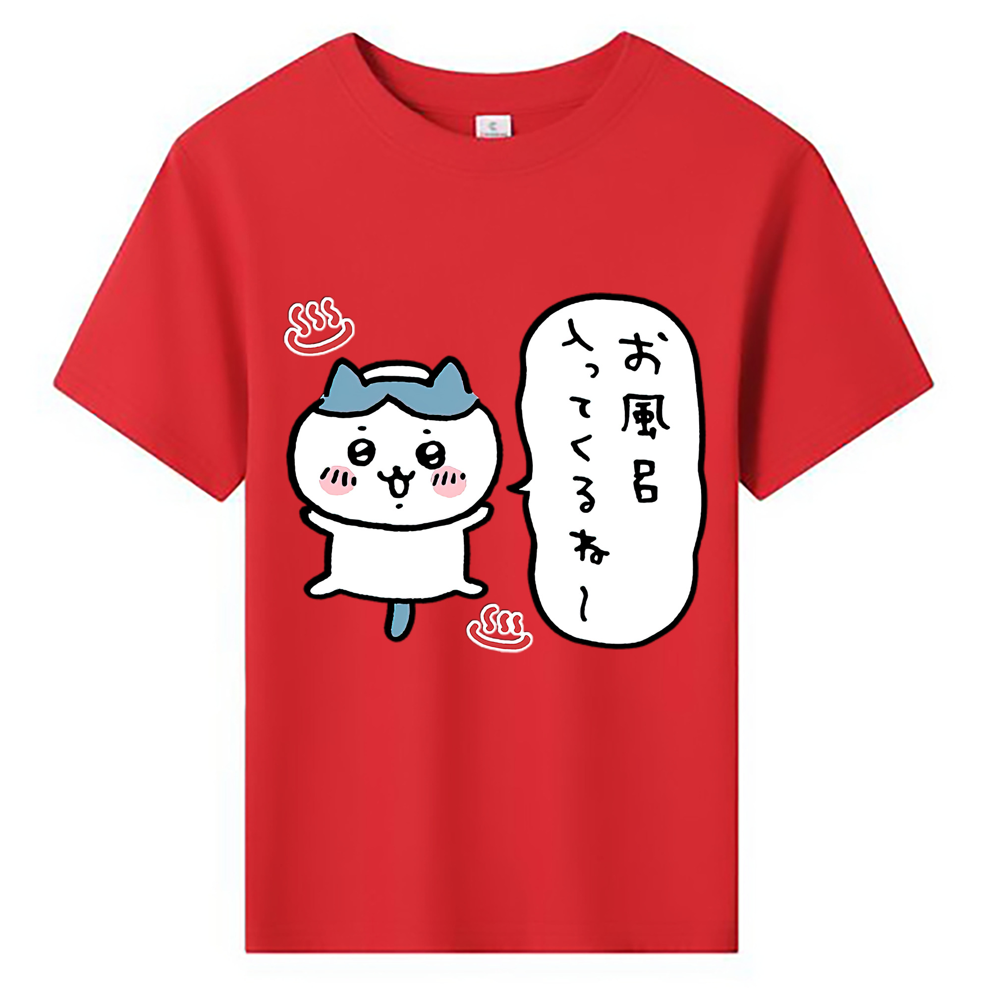 （画像用） ちいかわ ハチワレ Chii-kawa hachiware 綿100％キッズTシャツ（フロントプリント）
