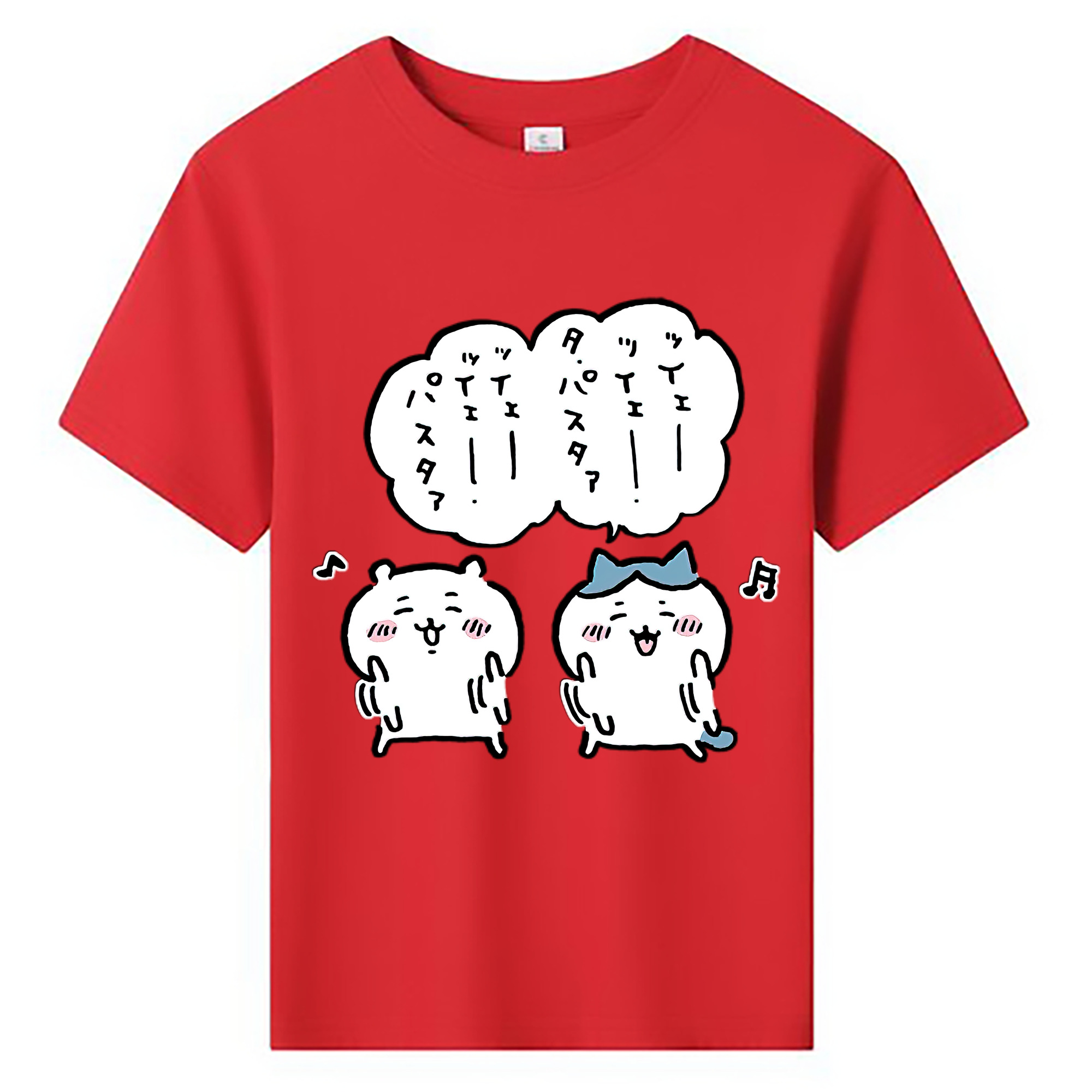 （画像用） ちいかわ ハチワレ Chii-kawa hachiware 綿100％キッズTシャツ（フロントプリント）